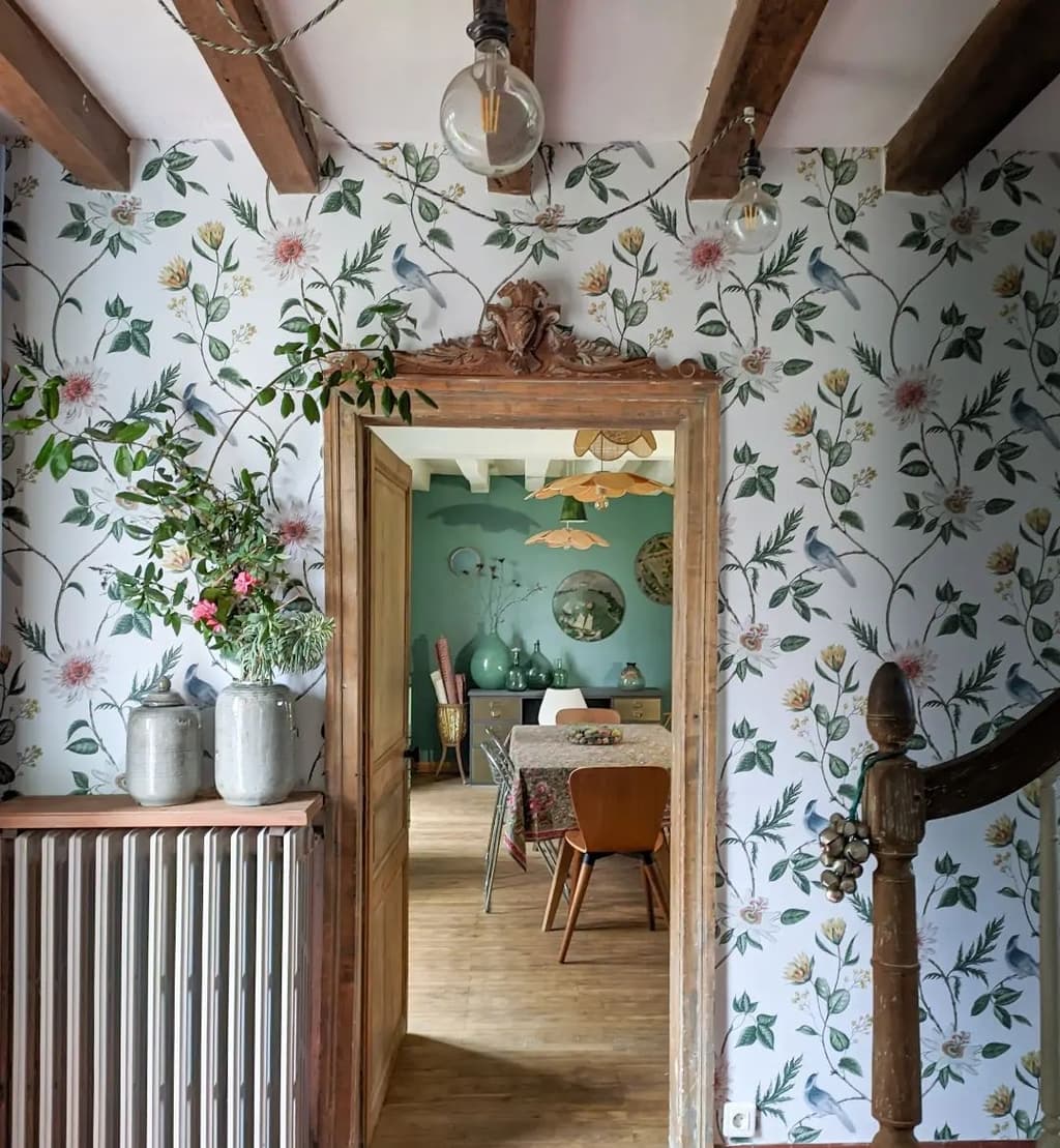 Fleur Sage Wallpaper