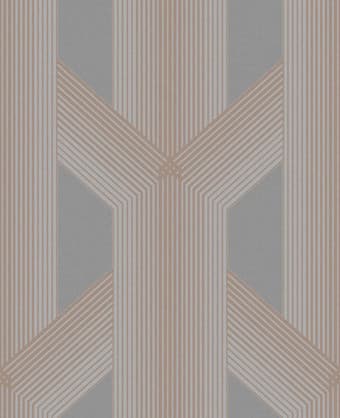 Lagom Geo Grey & Rose Gold Wallpaper - 106761_TILE_LAGOM GREY ROSE GOLD_01.jpg