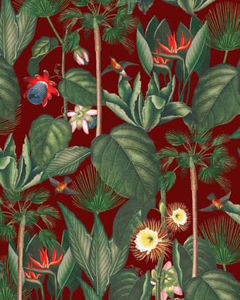 Botanique Jungle Rouge Bespoke Mural - 112476_TILE_01.jpg