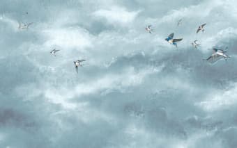 Flight of Swallows Daybreak Bespoke Mural - 117755_TILE_01.jpg