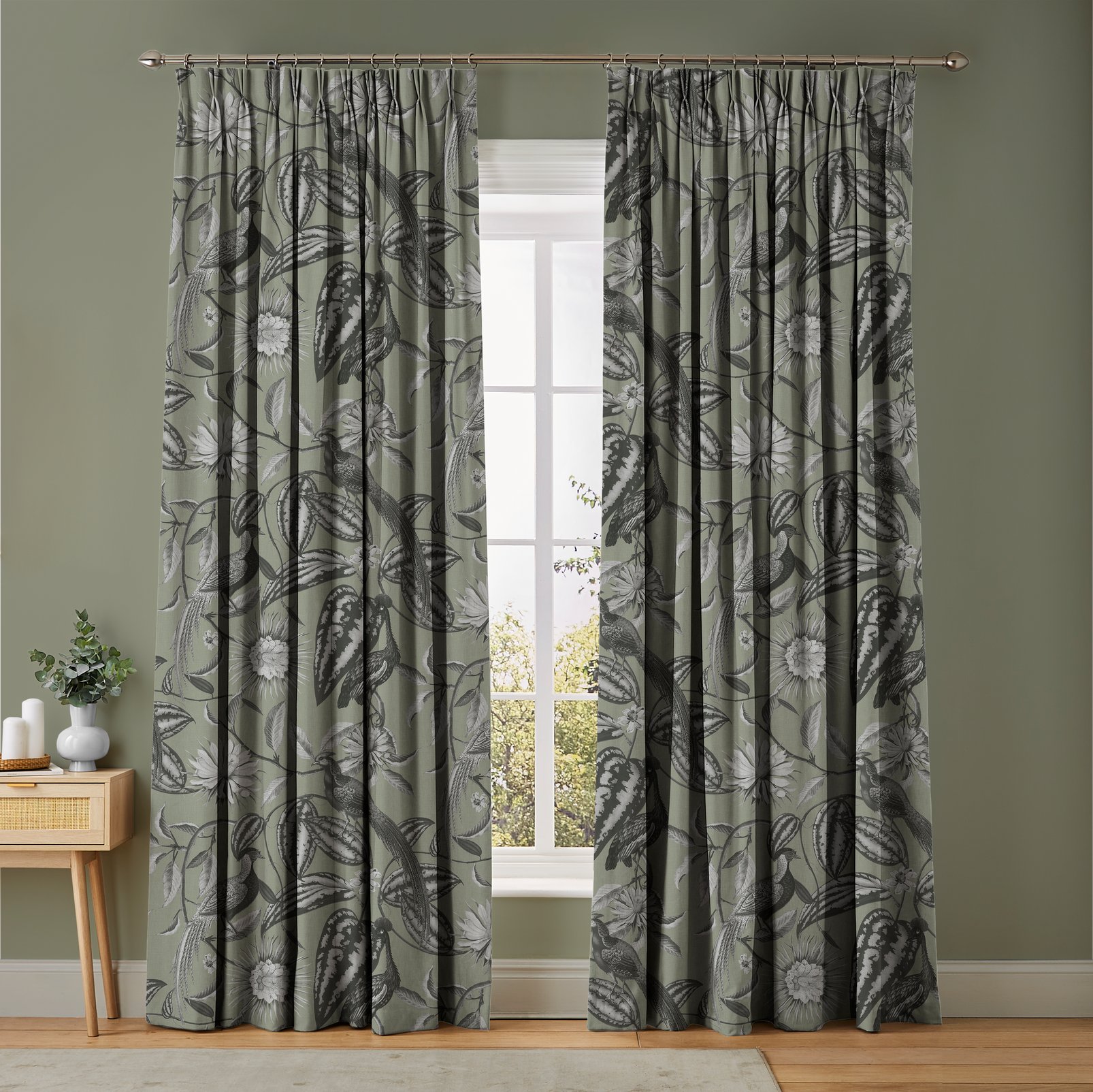 Amherst's Garden Sage Curtains in a Roomset