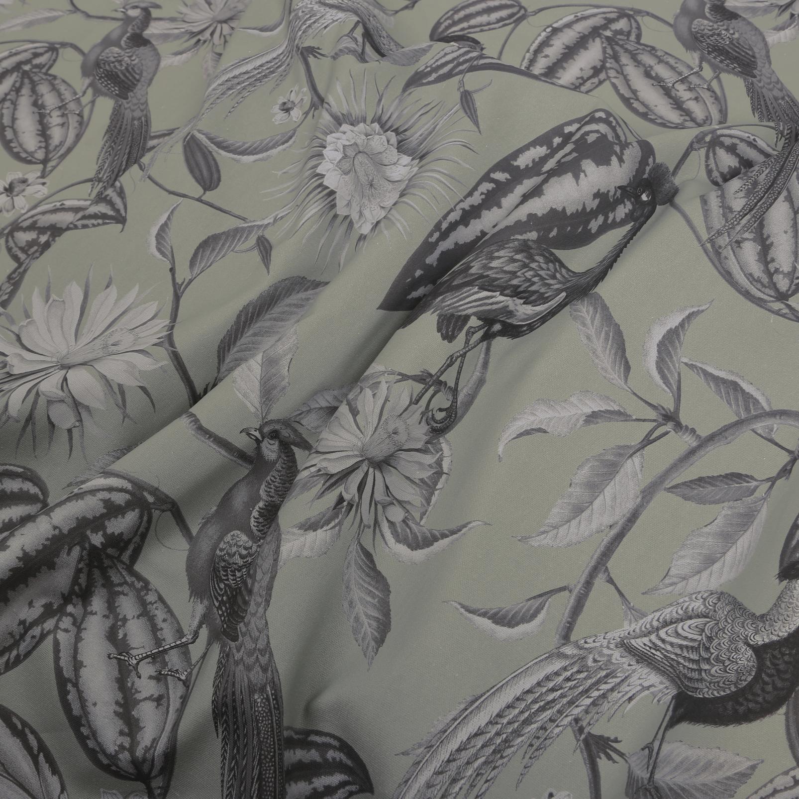 Amherst's Garden Sage Curtains fabric close up image