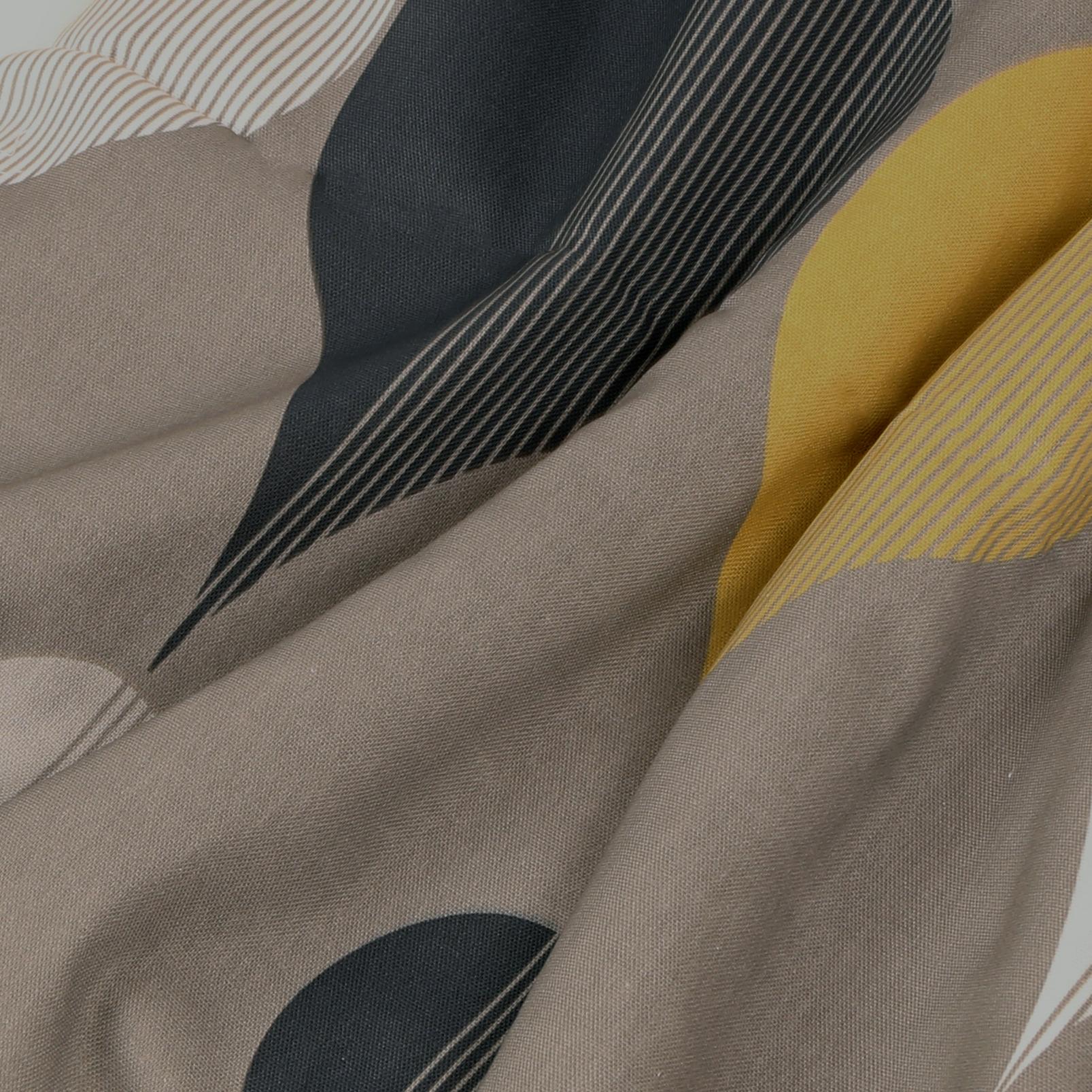 Coronation Craze Slate Curtain fabric close up image