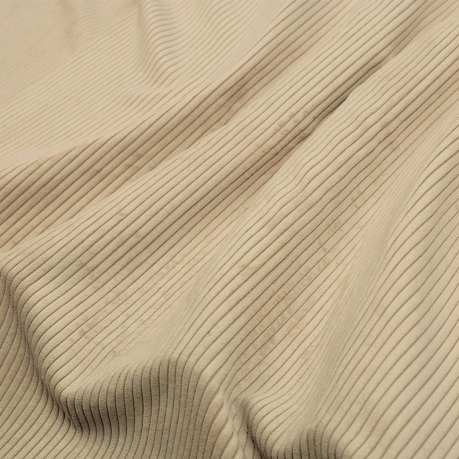 Corduroy Sand Curtain fabric close up image