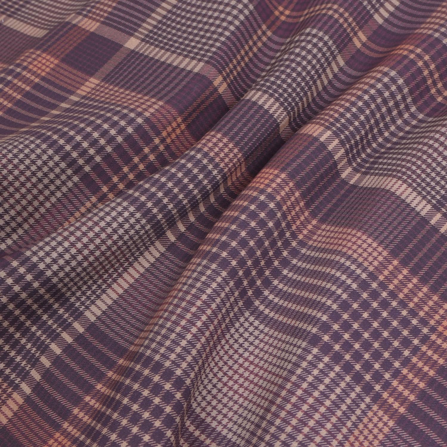 Heritage Plaid Plum Roman Blind