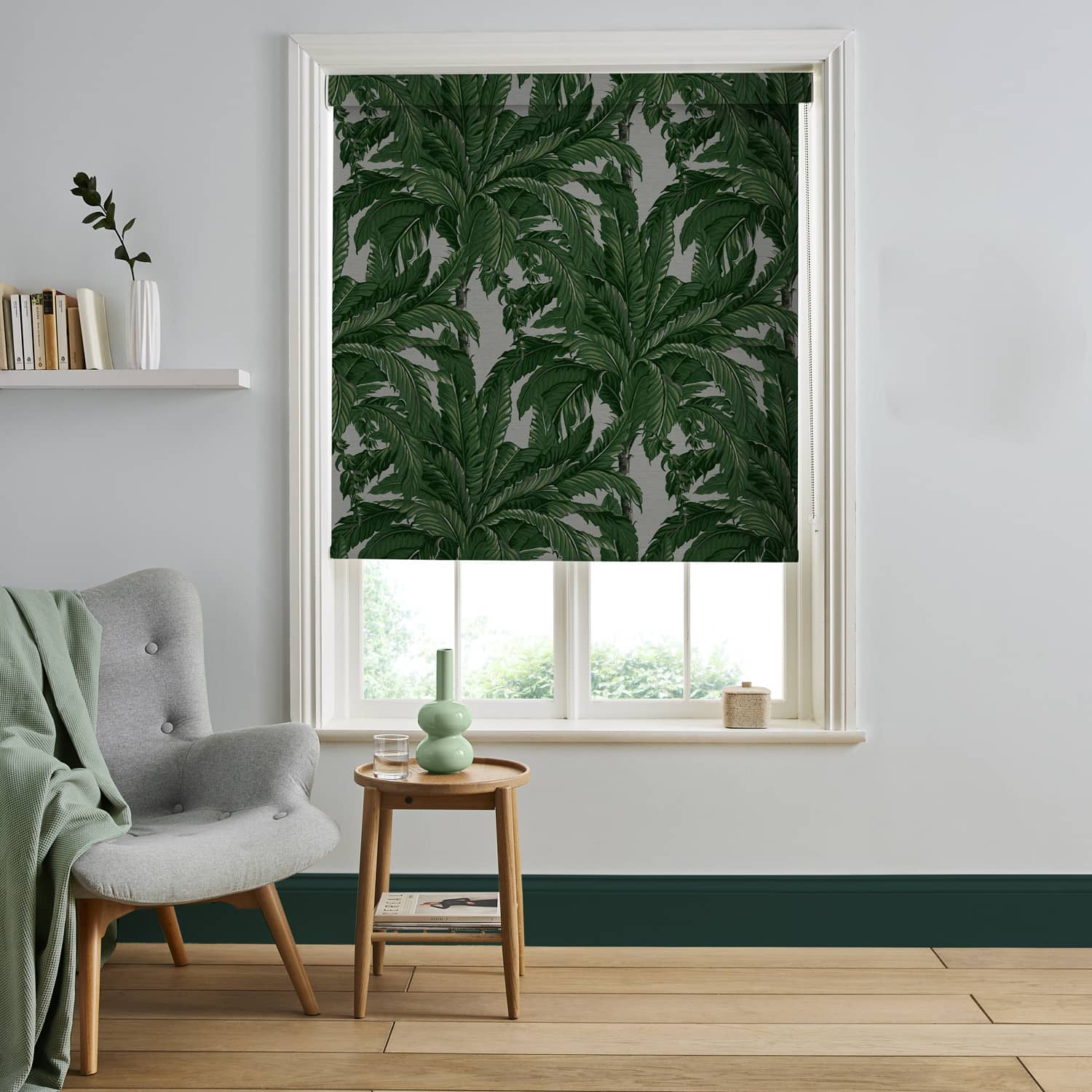 Daintree Palm Pearl Roller Blind