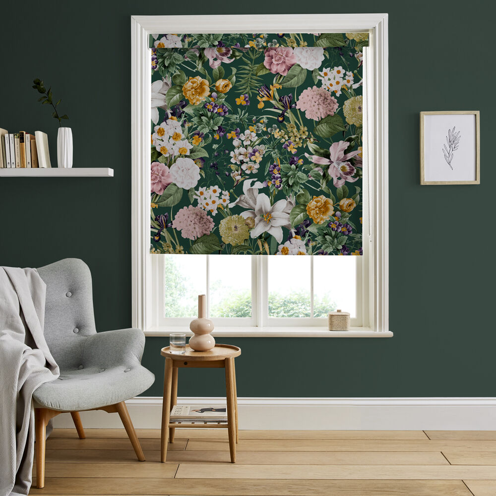 Glasshouse Flora Emerald Roller Blind