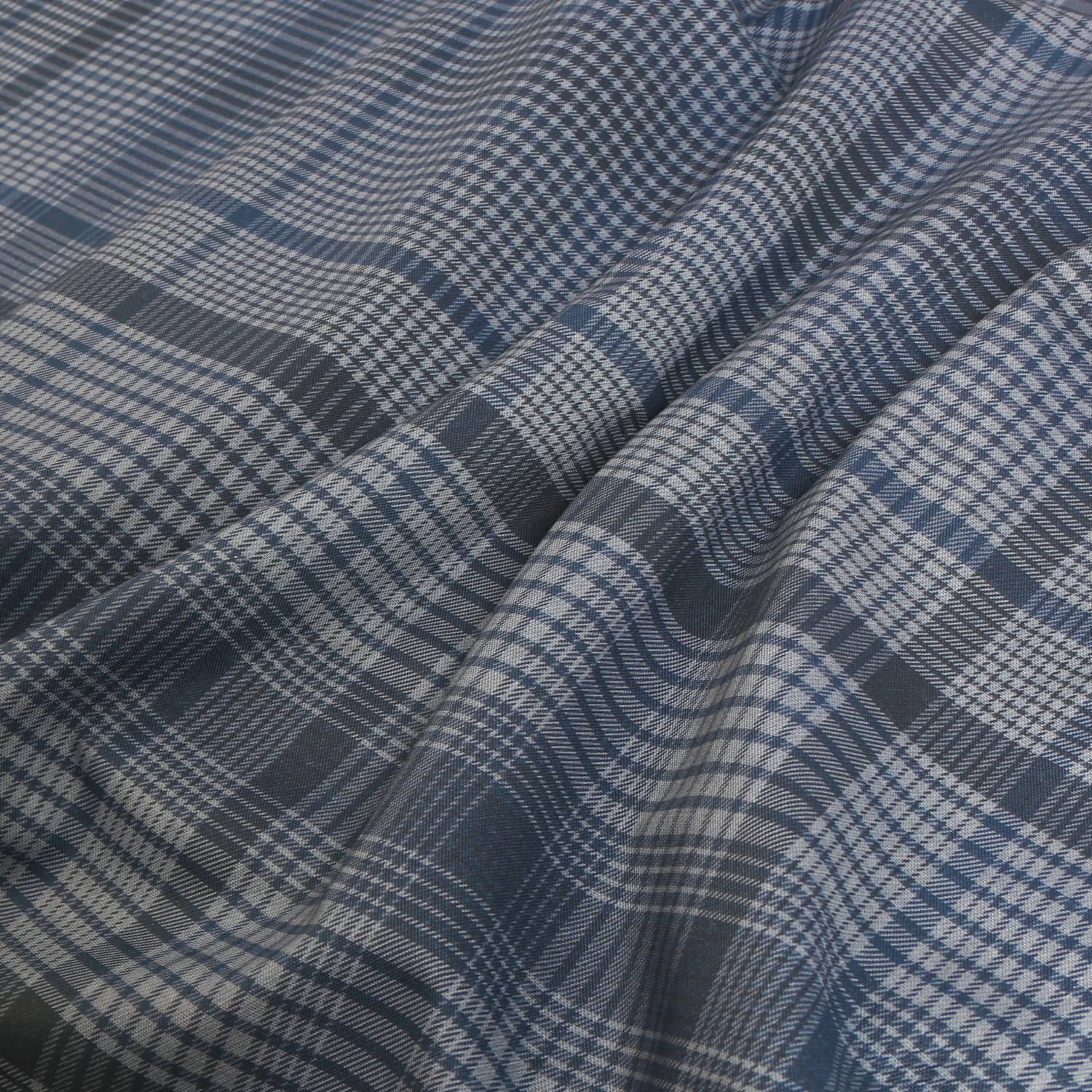 Heritage Plaid Blue Roman Blind
