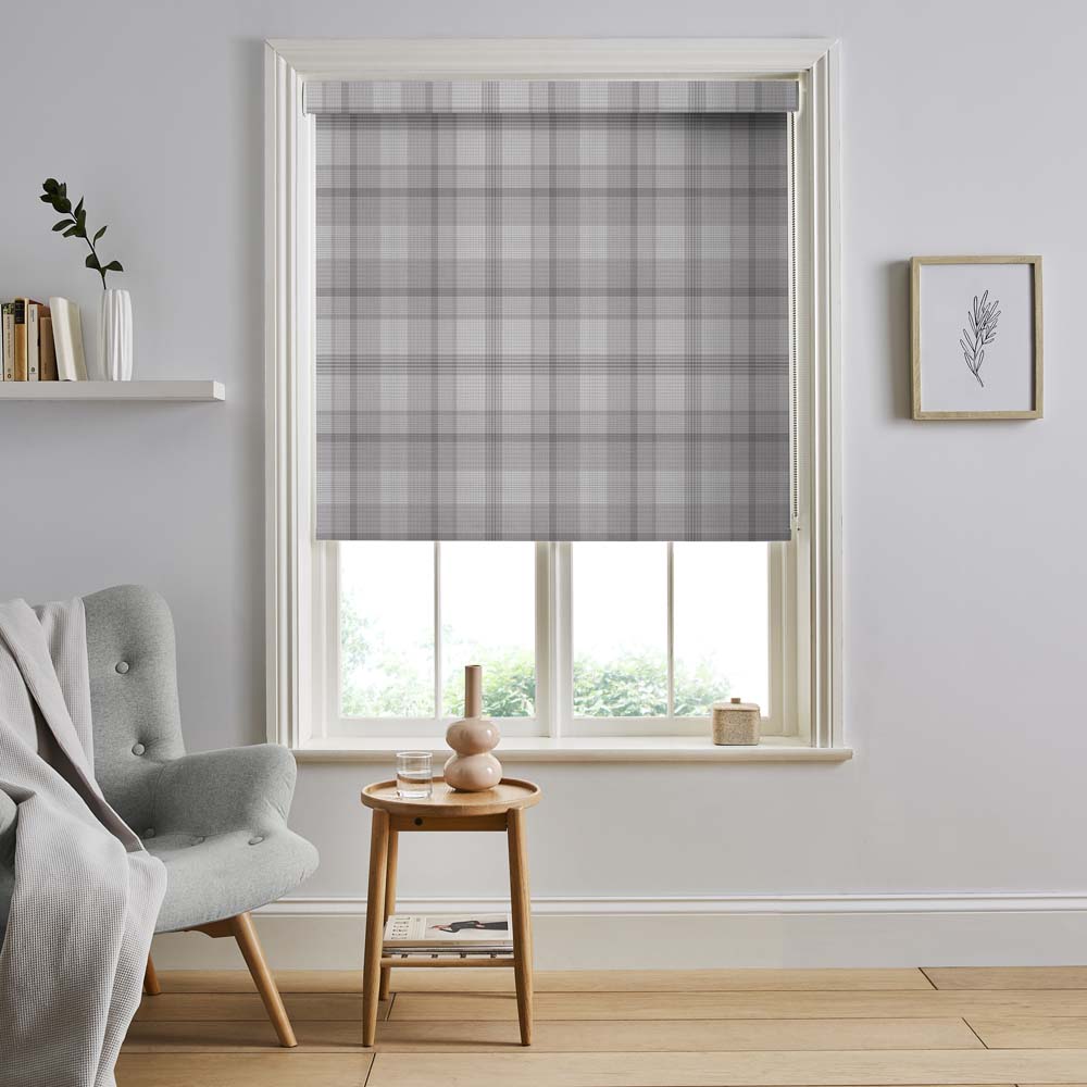 Heritage Plaid Grey Roller Blind