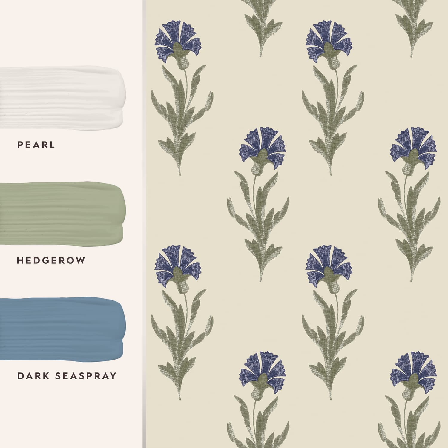 Laura Ashley Dandelion Dusky Seaspray Blue Wallpaper
