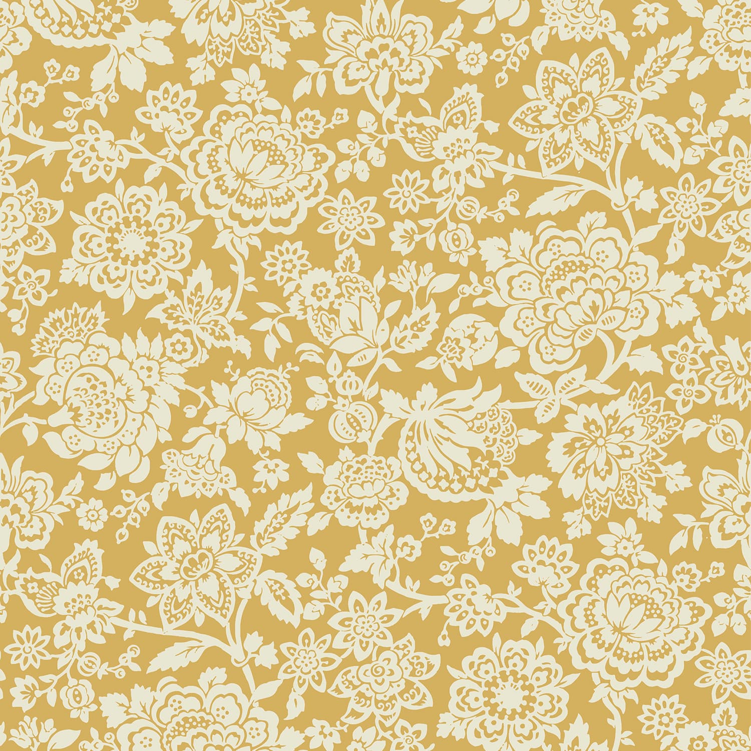 Laura Ashley Trailing Laurissa Pale Ochre Yellow Wallpaper