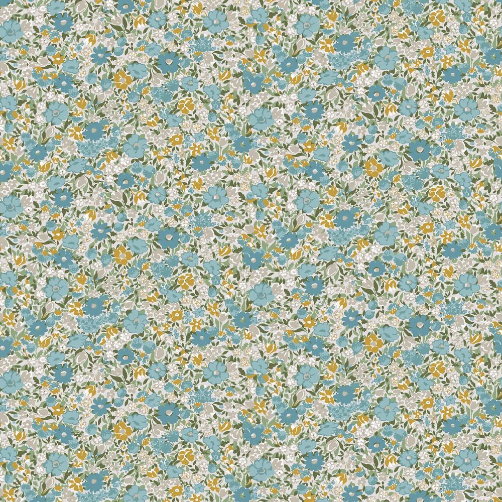 Laura Ashley Loveston Newport Blue Wallpaper