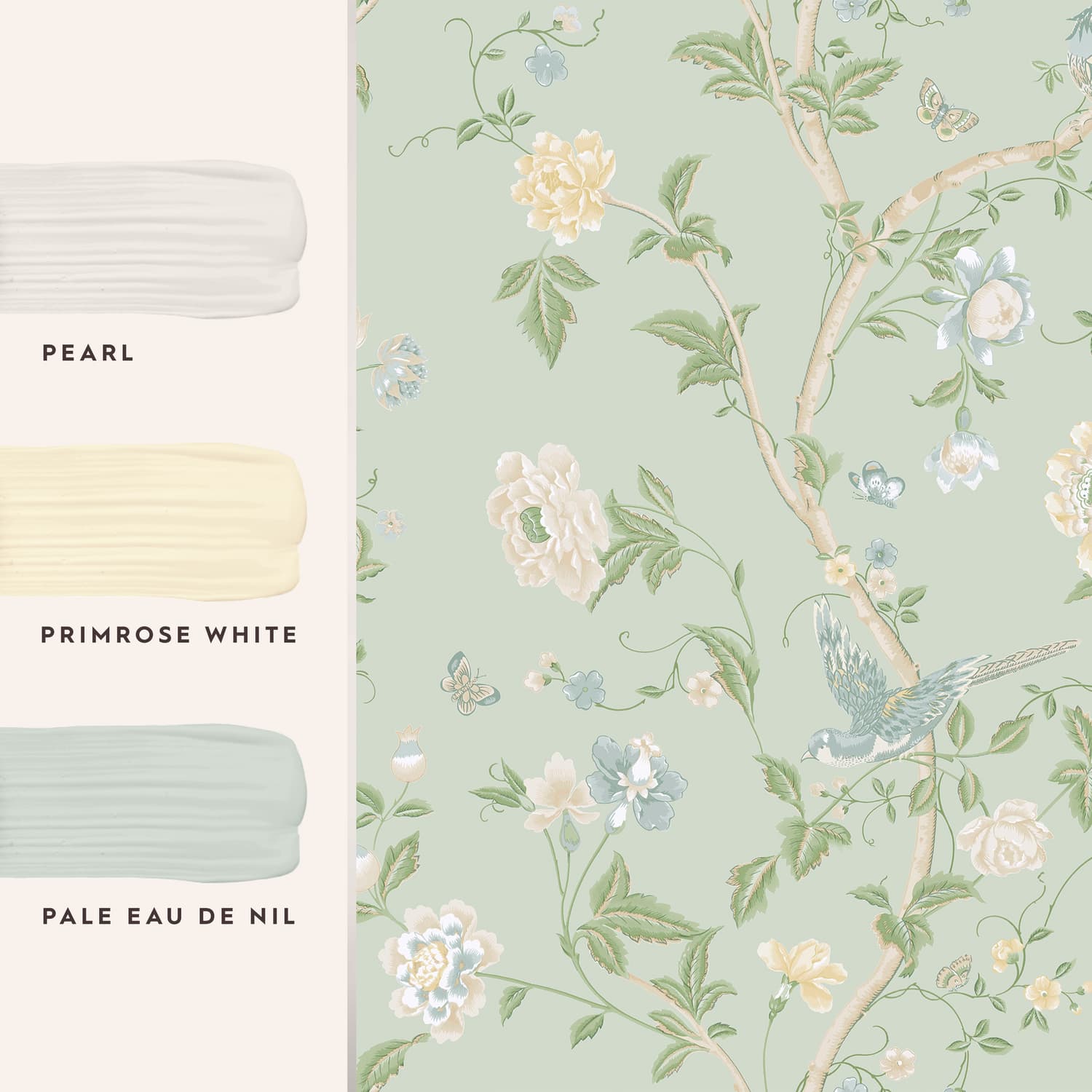 Laura Ashley Summer Palace Wallpaper Eau de Nil Wallpaper