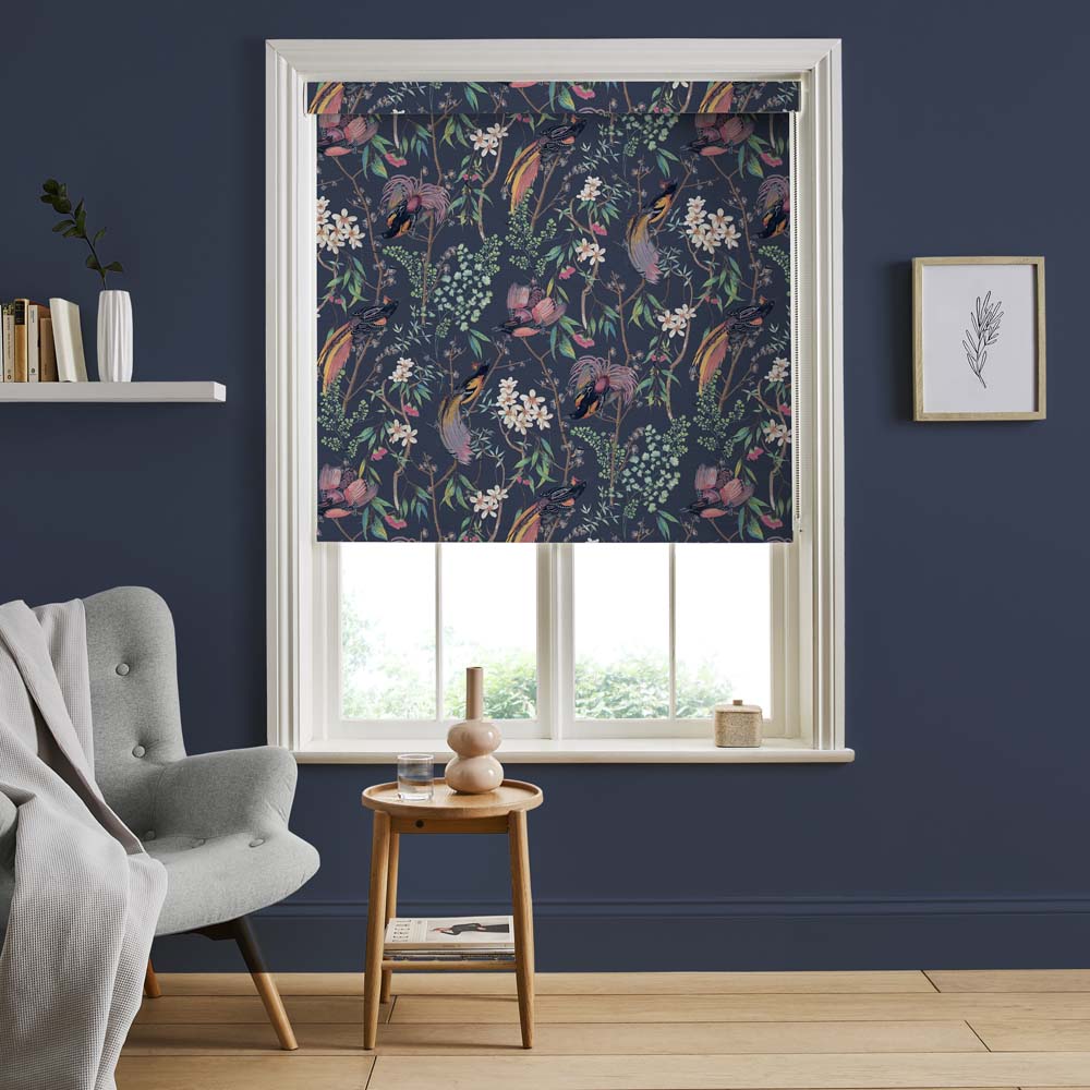 Clavering Birds Night Roller Blind