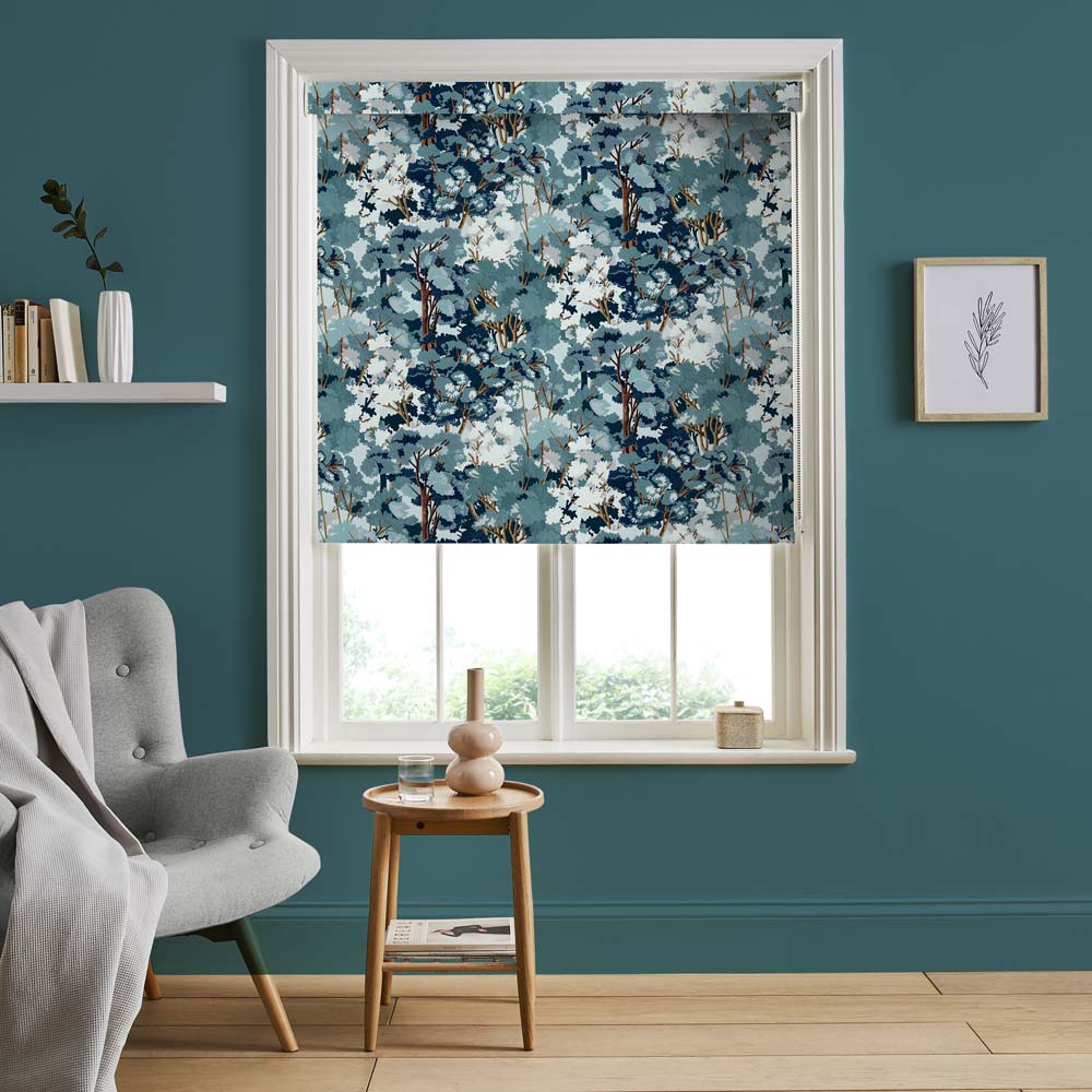 Folklore Tree Blue Roller Blind