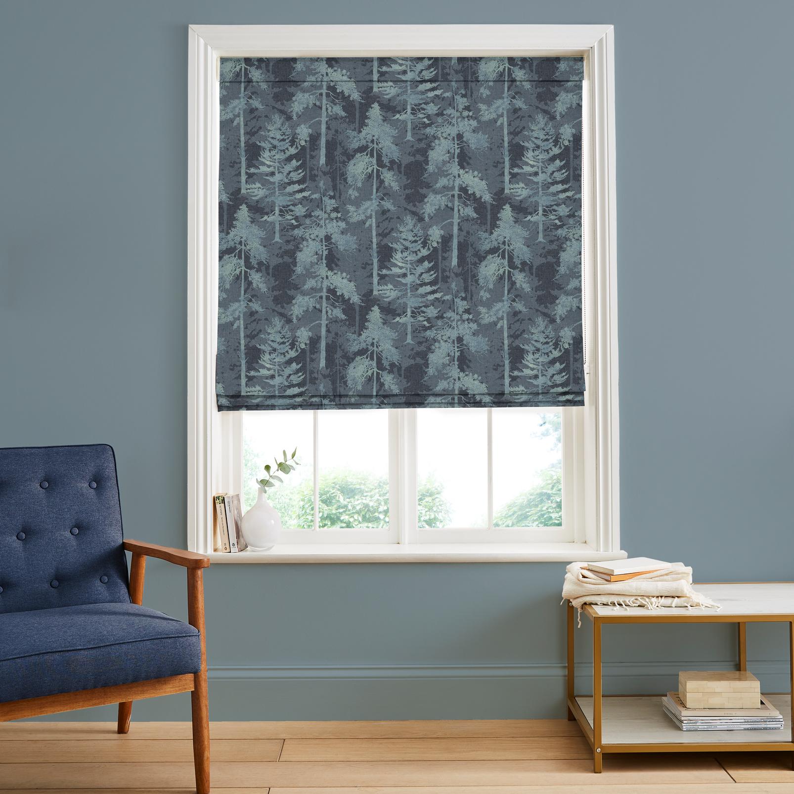 Norse Forest Soft Navy Roman Blind - 122450rom_ROOMSET_01.jpg
