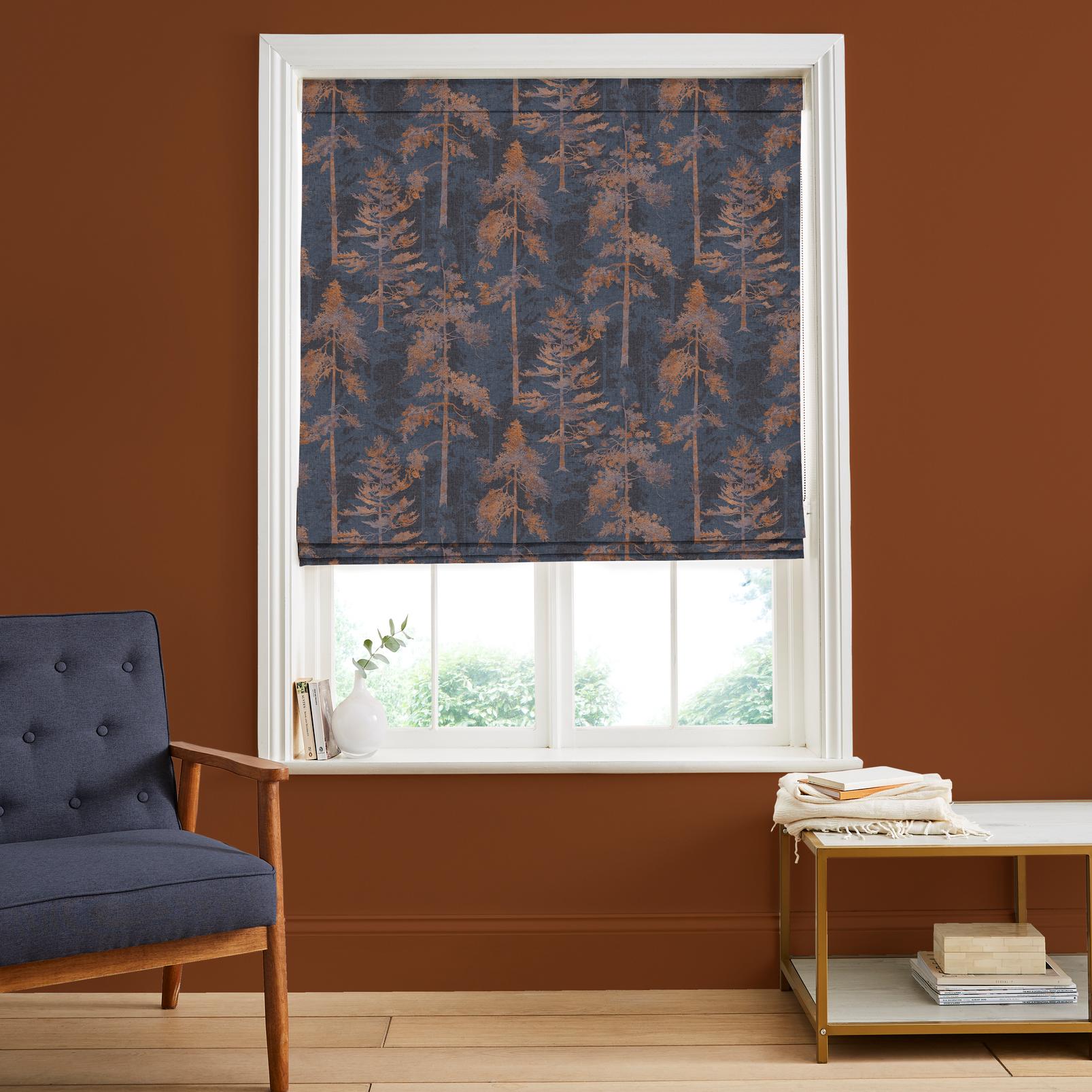 Norse Forest Navy & Bark Roman Blind - 122451rom_ROOMSET_01.jpg