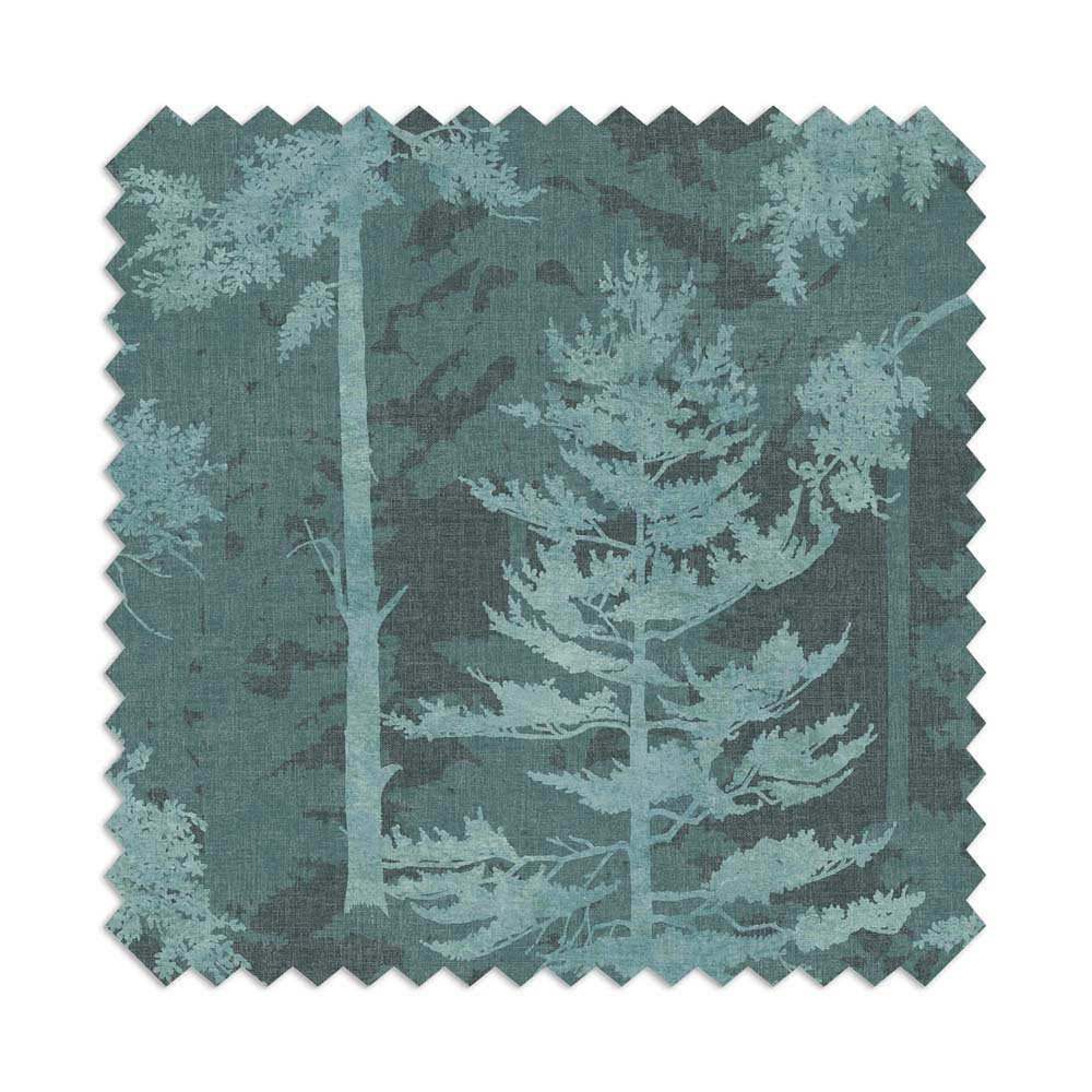Norse Forest Soft Teal Roman Blind