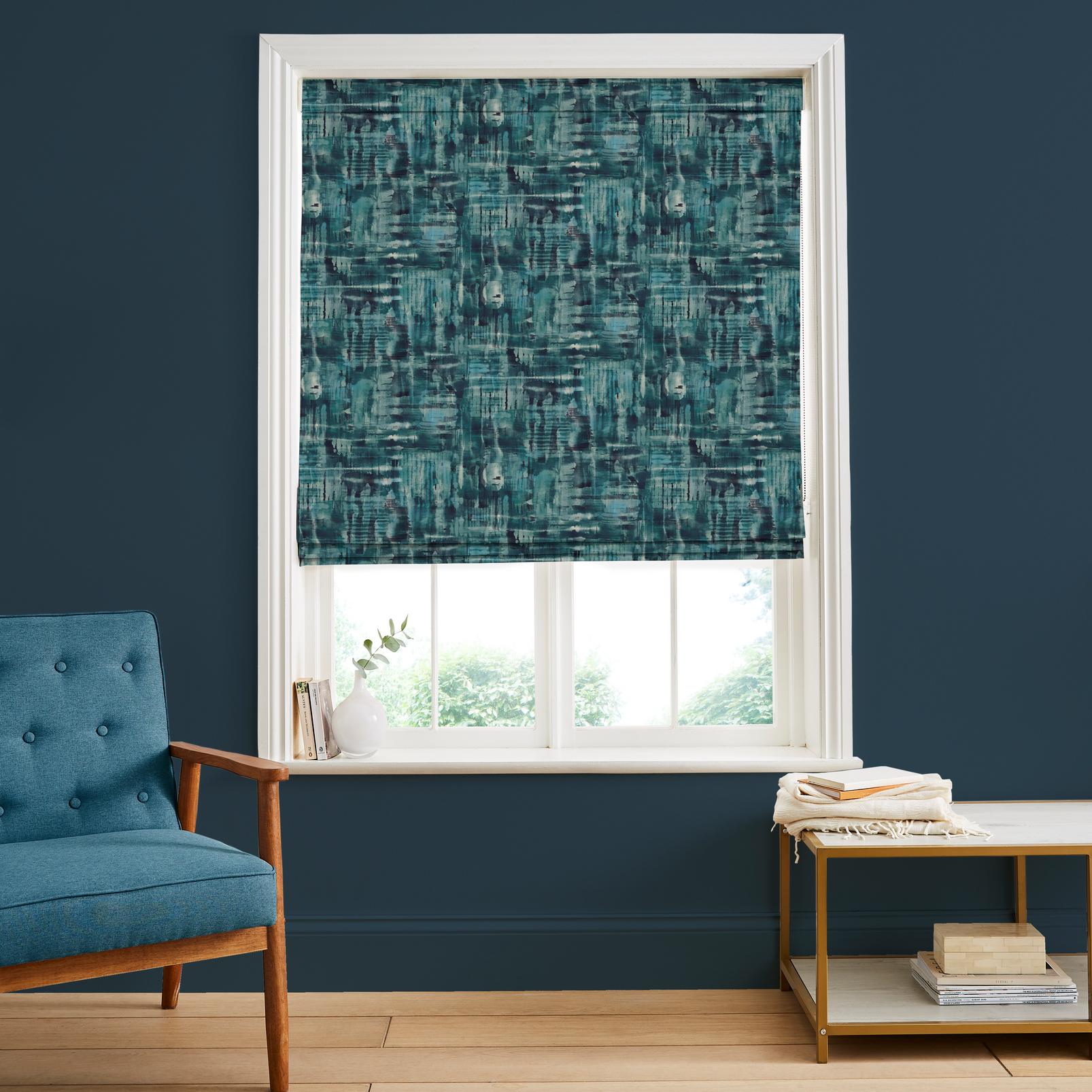 Reecho Teal Roman Blind - 122460rom_ROOMSET_01.jpg