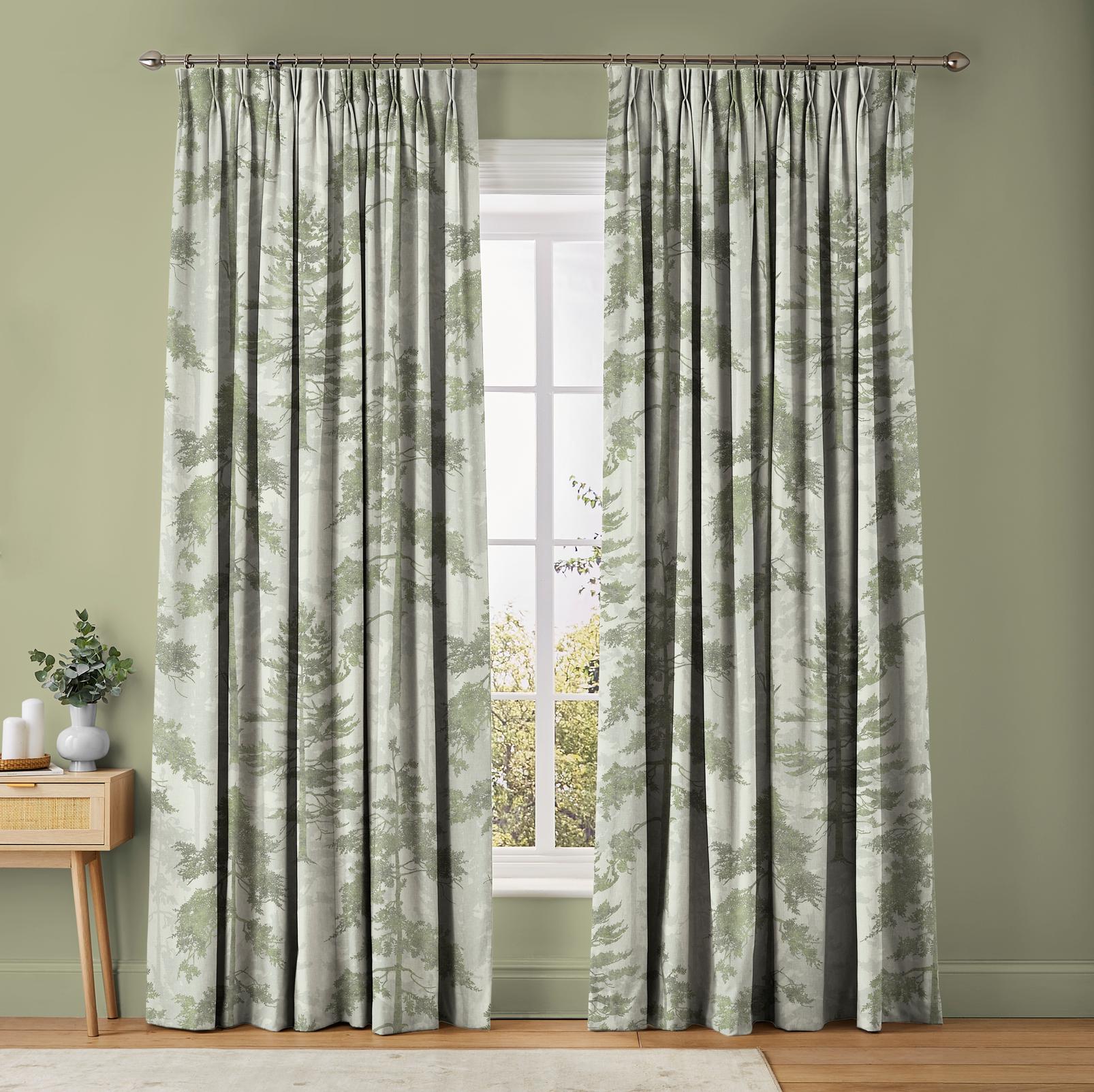 Norse Forest Soft Green Curtains - 122446cur_ROOMSET_01.jpg