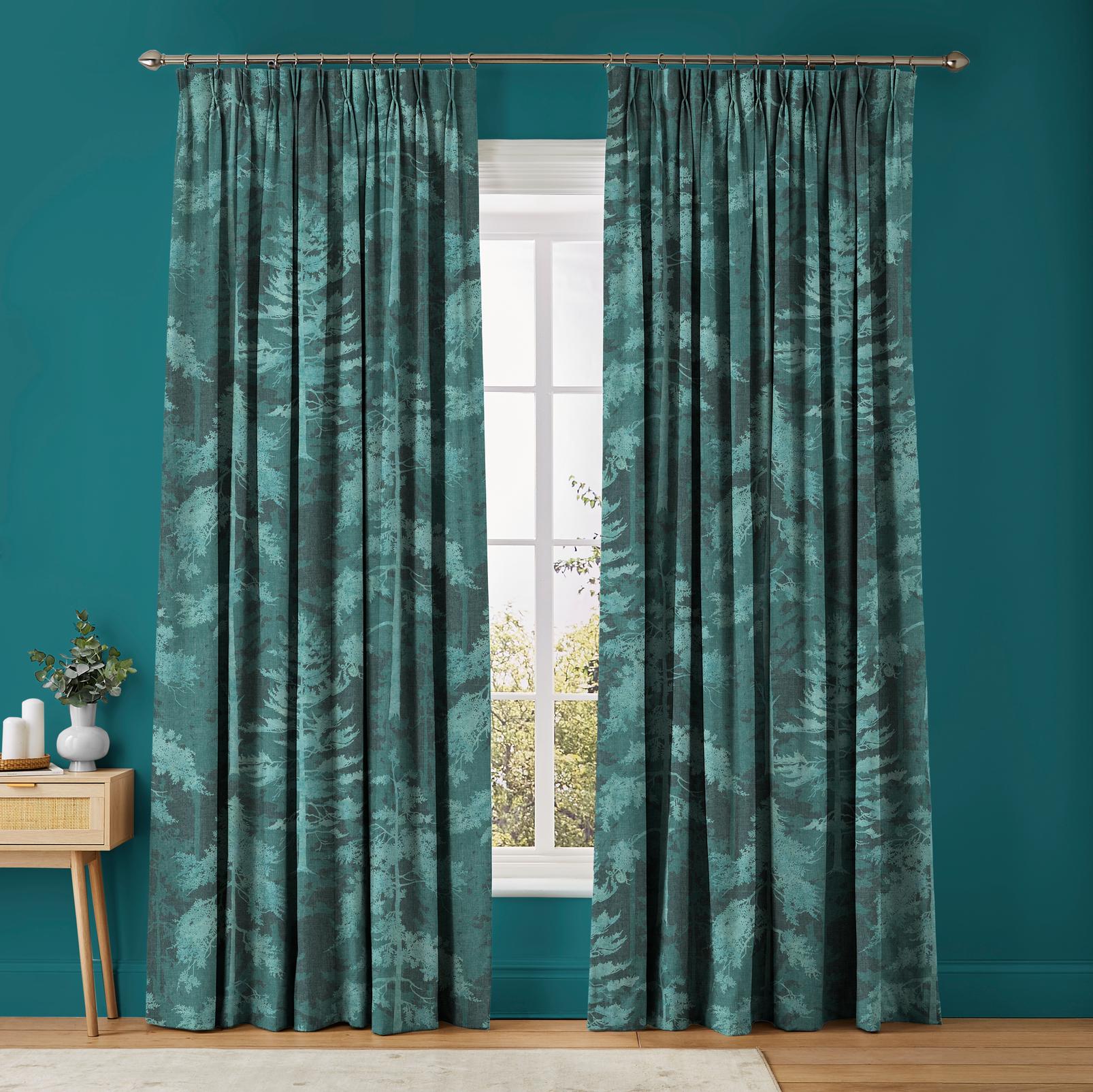 Norse Forest Soft Teal Curtains - 122452cur_ROOMSET_01.jpg