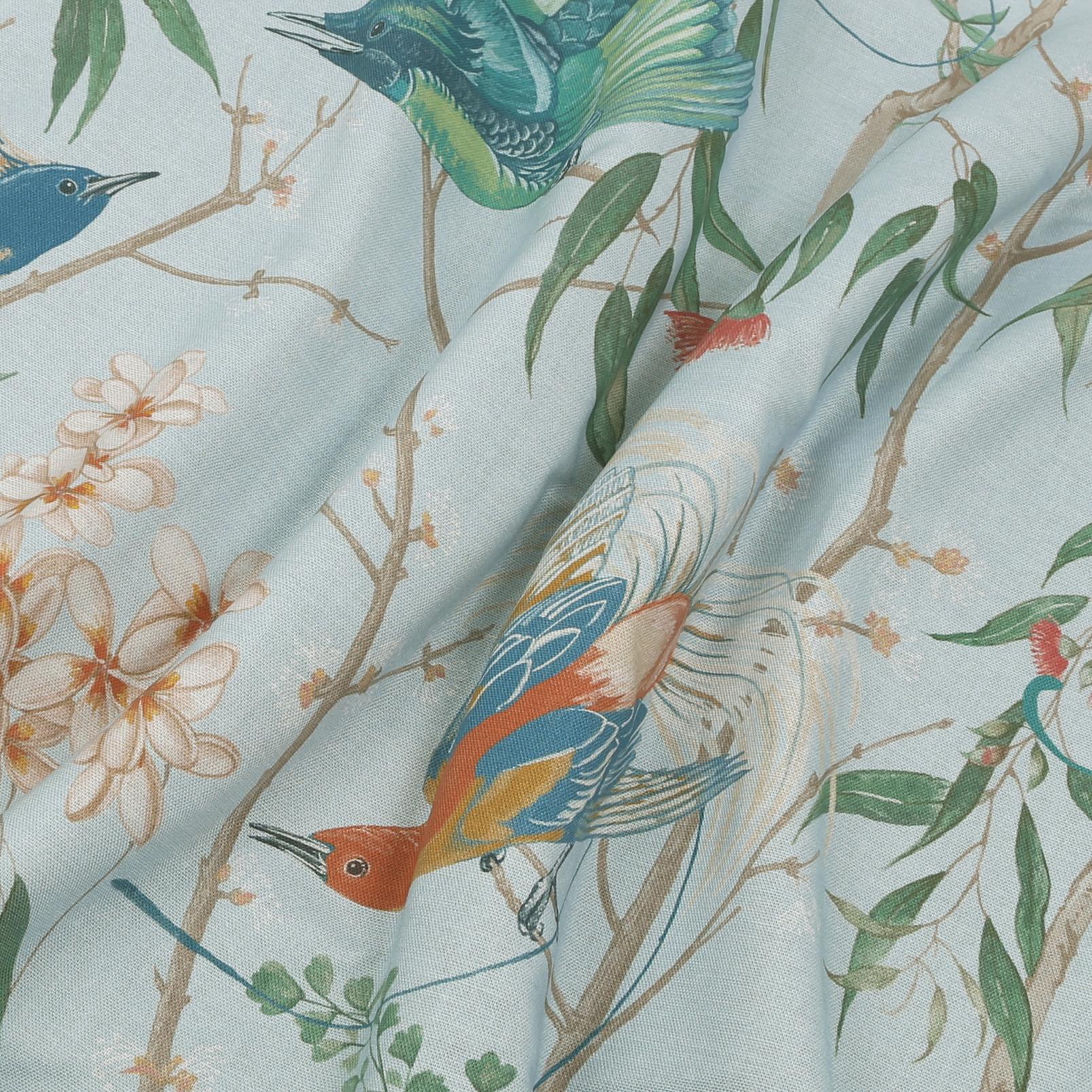 Clavering Birds Noon Curtains fabric close up image
