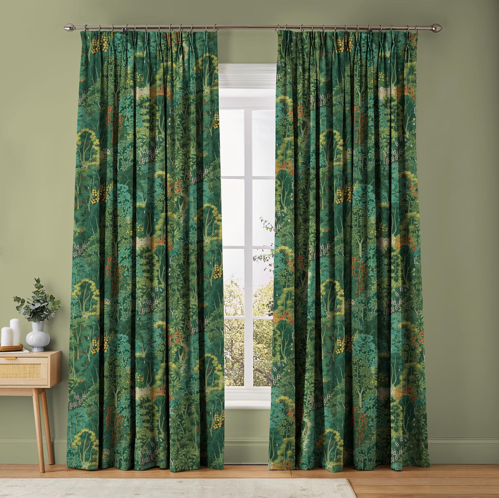 New Eden Emerald Curtains in a Roomset