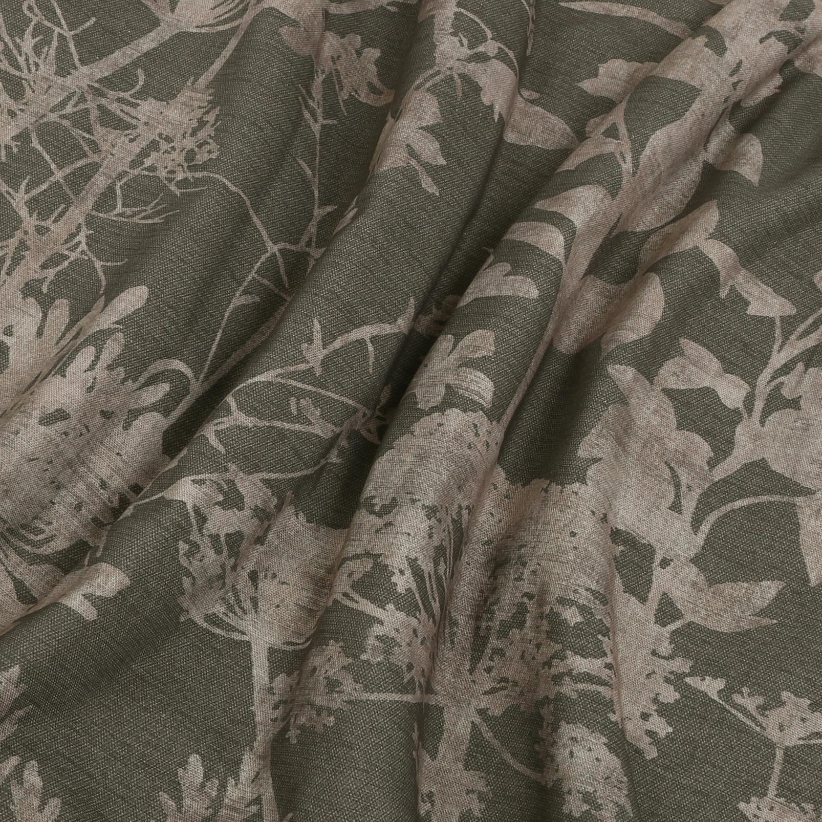 Esther Chocolate Curtains fabric close up image