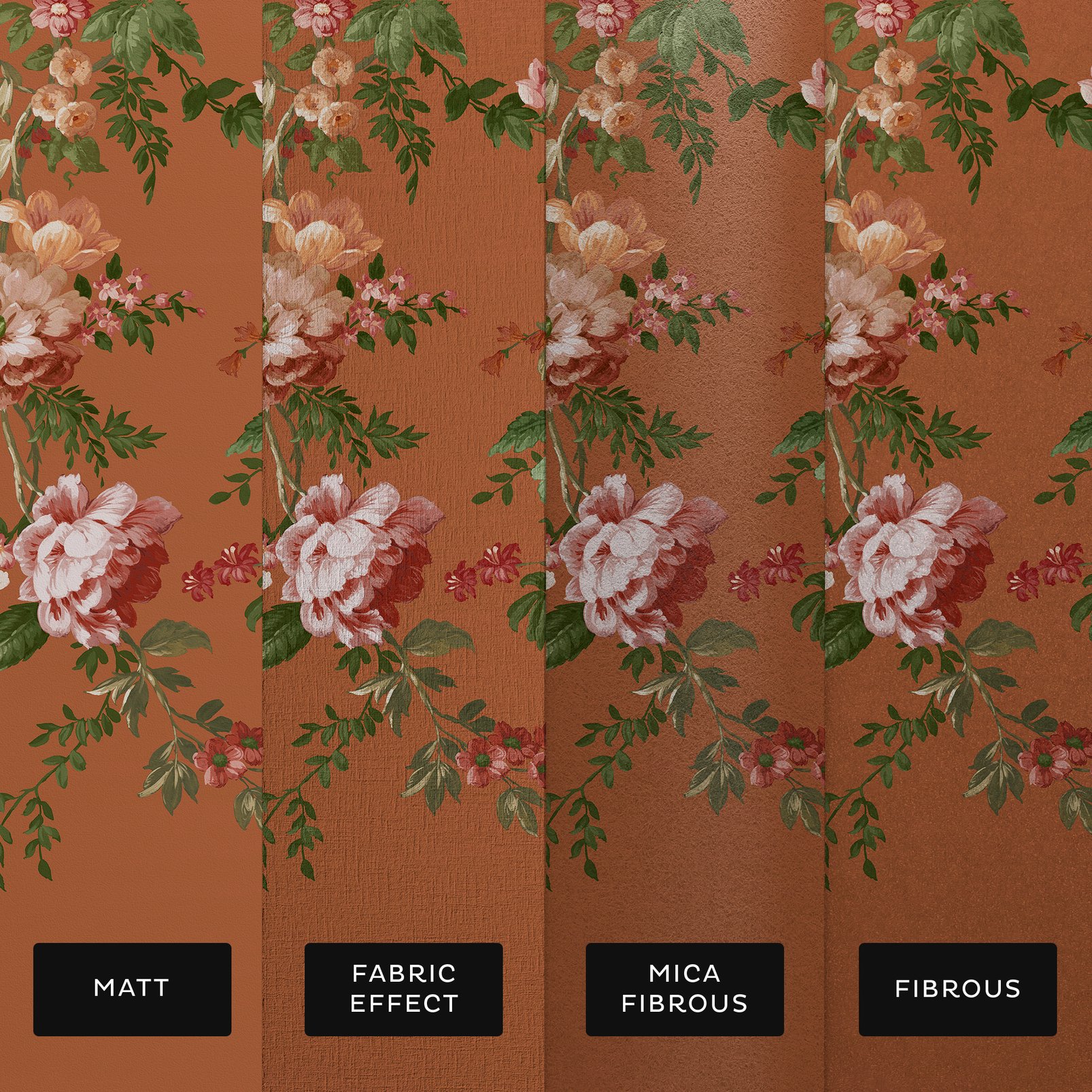 Hague Fleurs Saffron Bespoke Mural substrate information