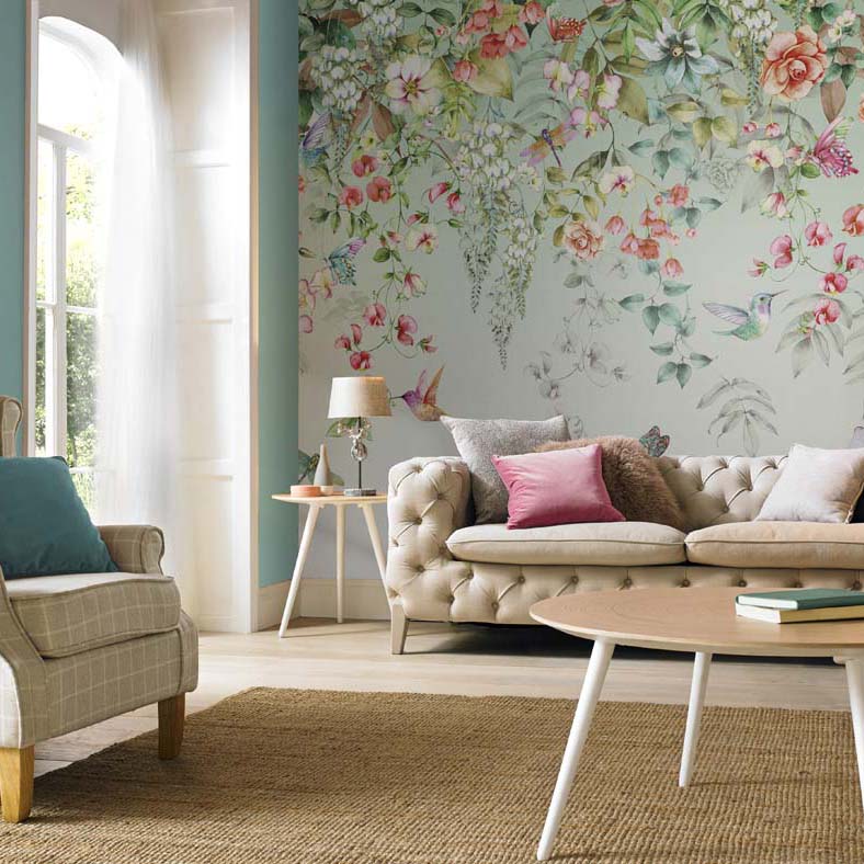 Ethereal Flora Dawn Bespoke Mural