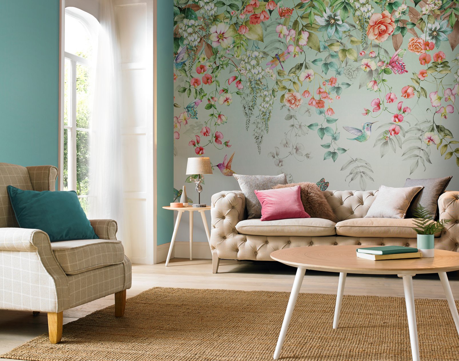 Ethereal Flora Dawn Bespoke Mural - 122038_ROOMSET_01.jpg