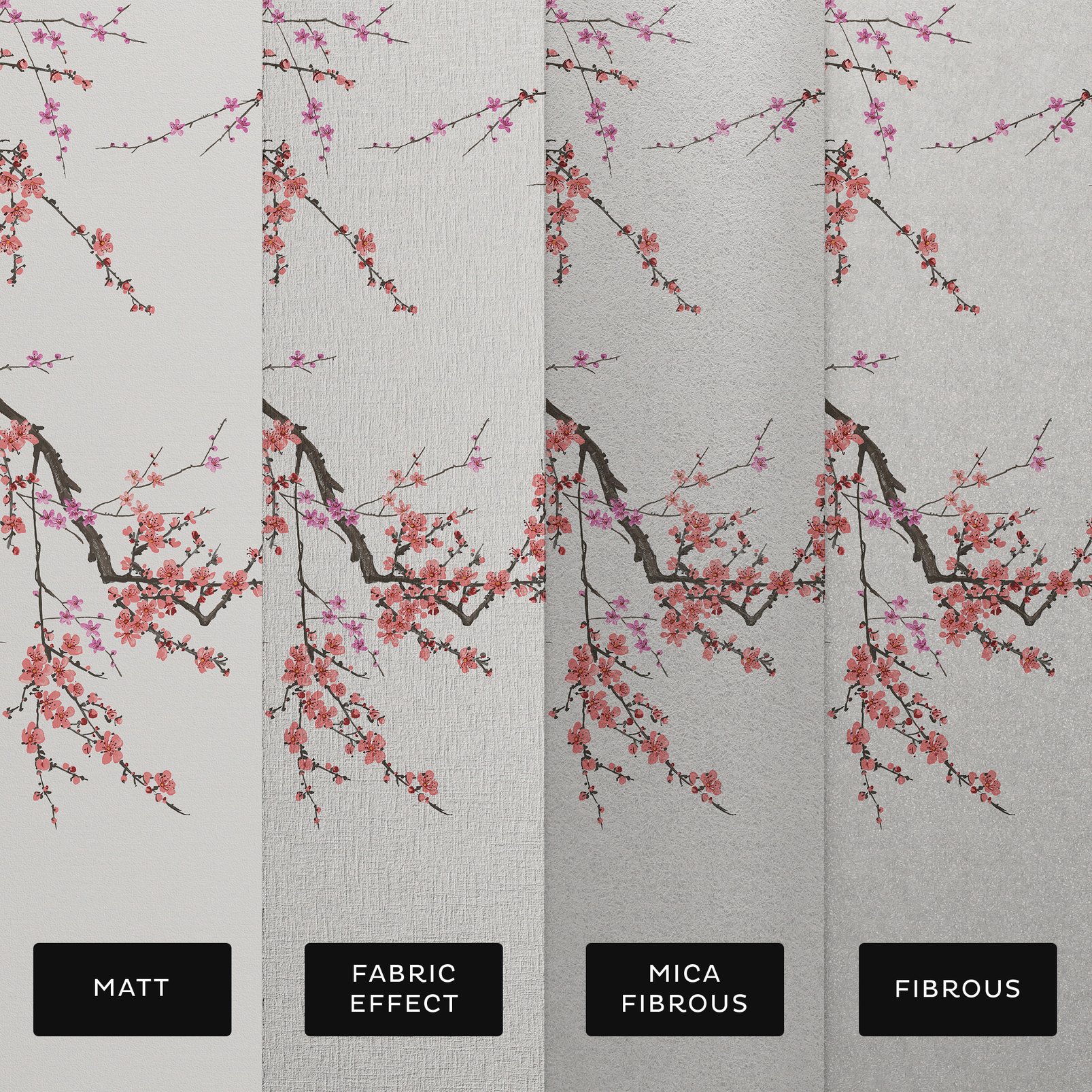 Sakura Soft Pink Bespoke Mural substrate information