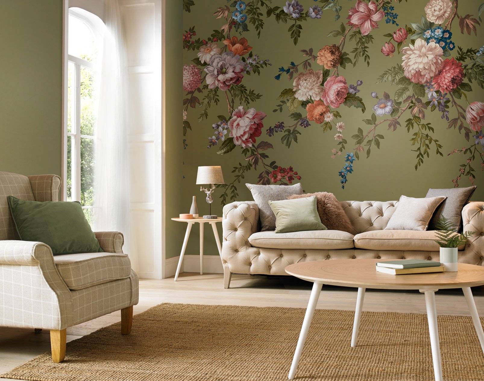 Hague Fleurs Olive Bespoke Mural - 122037_ROOMSET_01.jpg