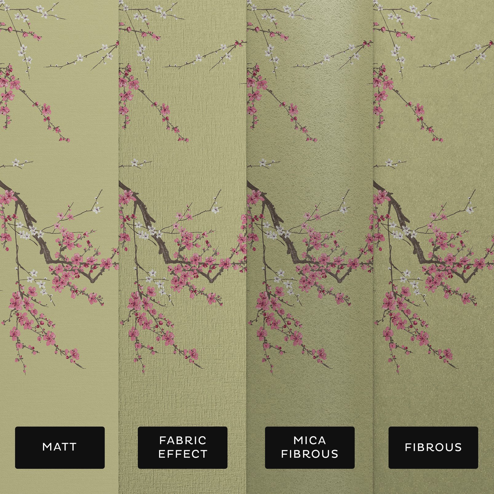 Sakura Viridis Bespoke Mural substrate information