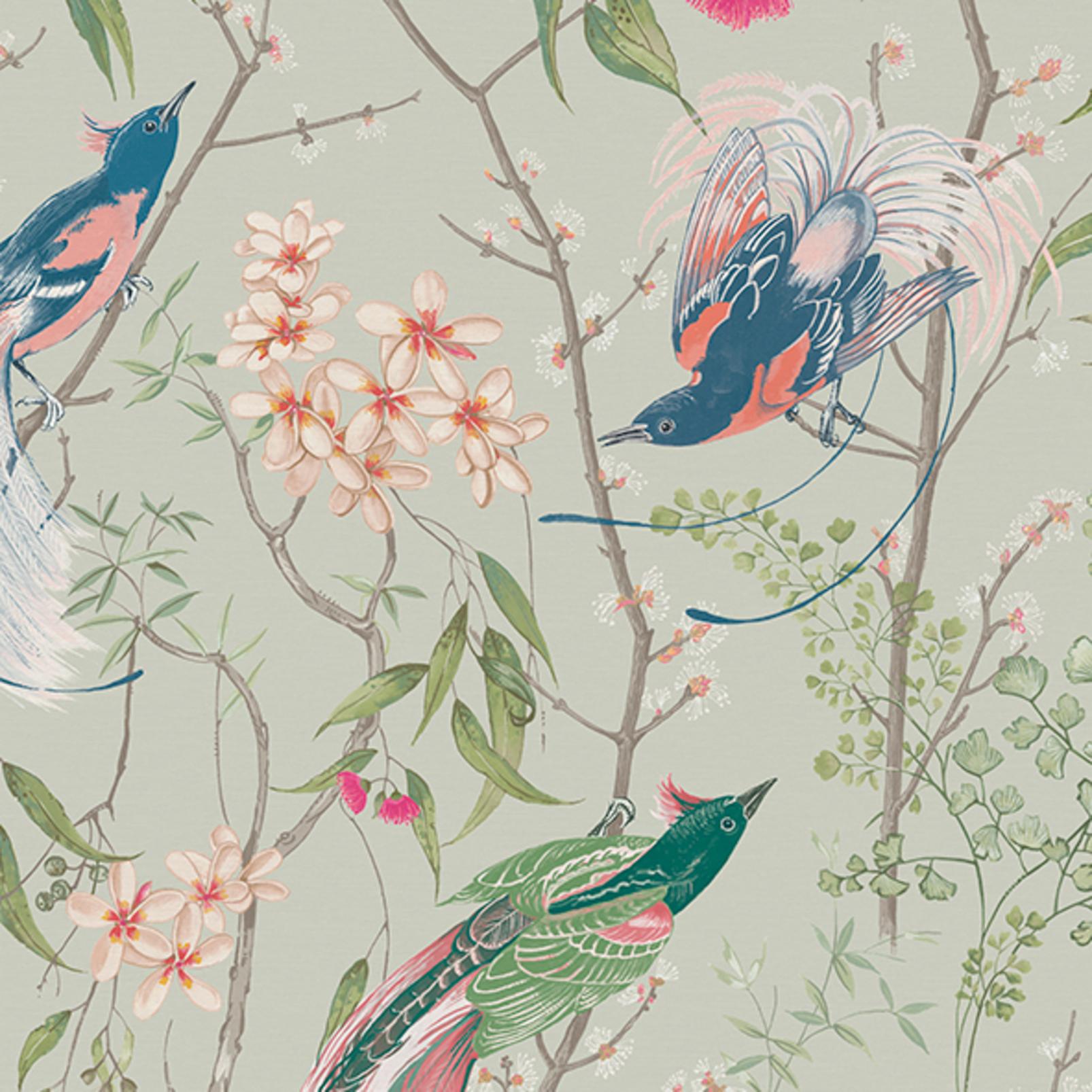 Clavering Birds Morning Sage Wallpaper - 121447_TILE_01.jpg