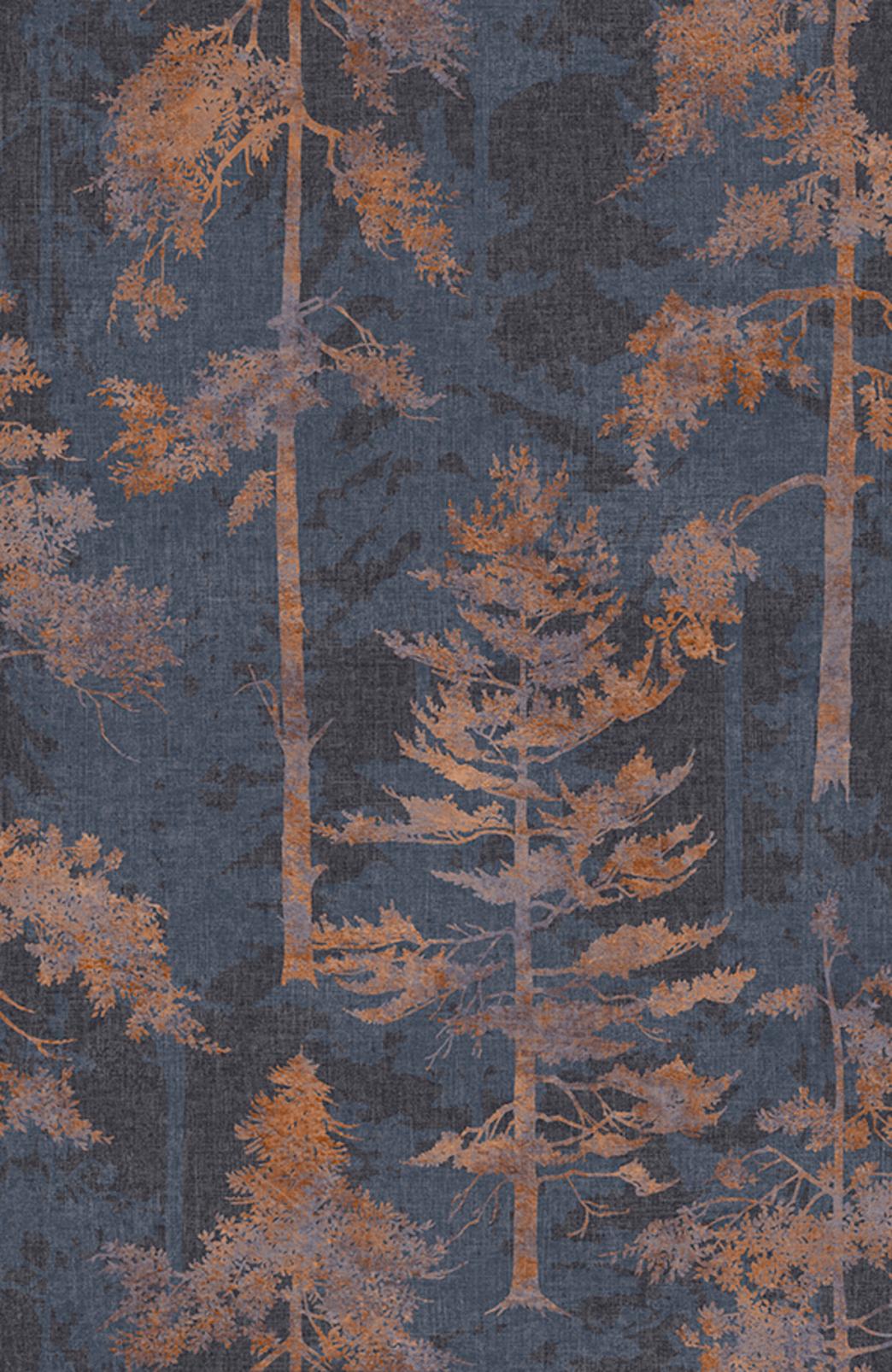 Norse Forest Navy & Bark Wallpaper - 121427_TILE_01.jpg