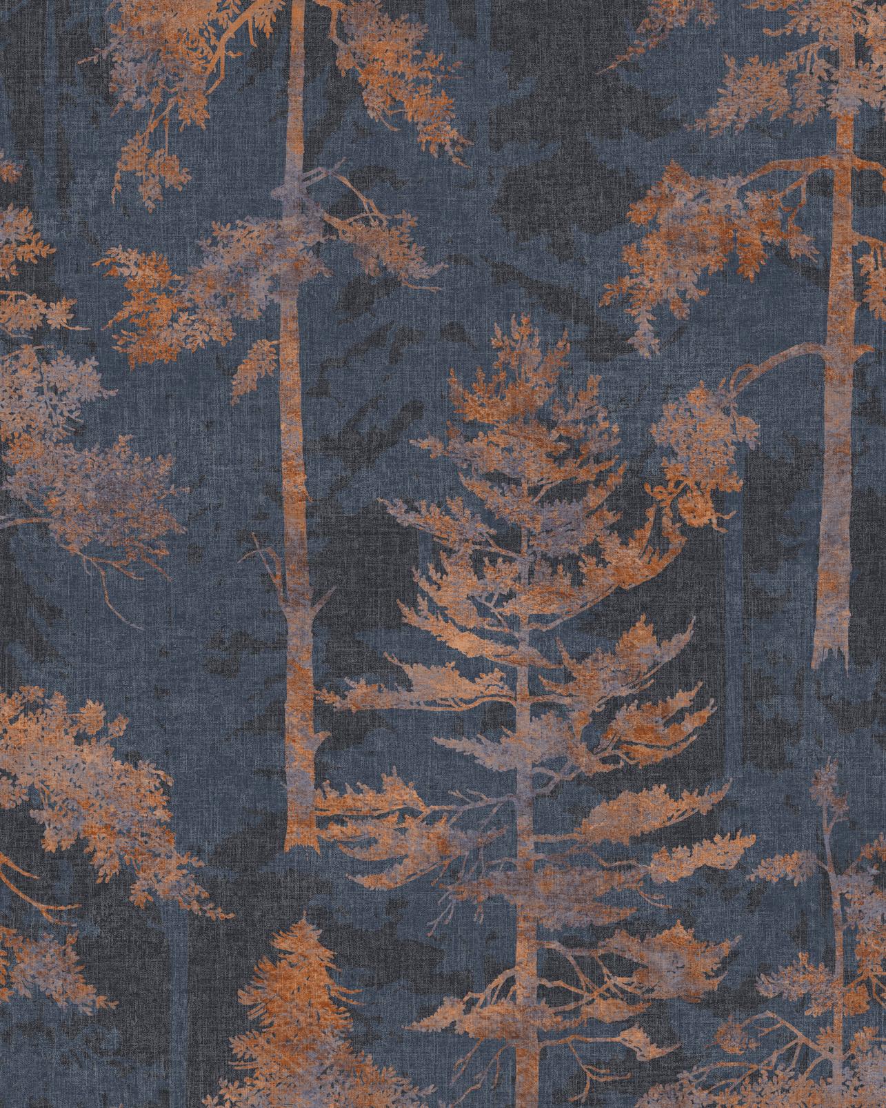 Norse Forest Navy & Bark Wallpaper - 121427_TILE_01.jpg