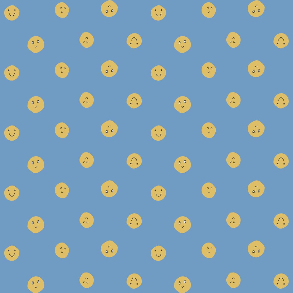 Happy News Smiles Blue Wallpaper