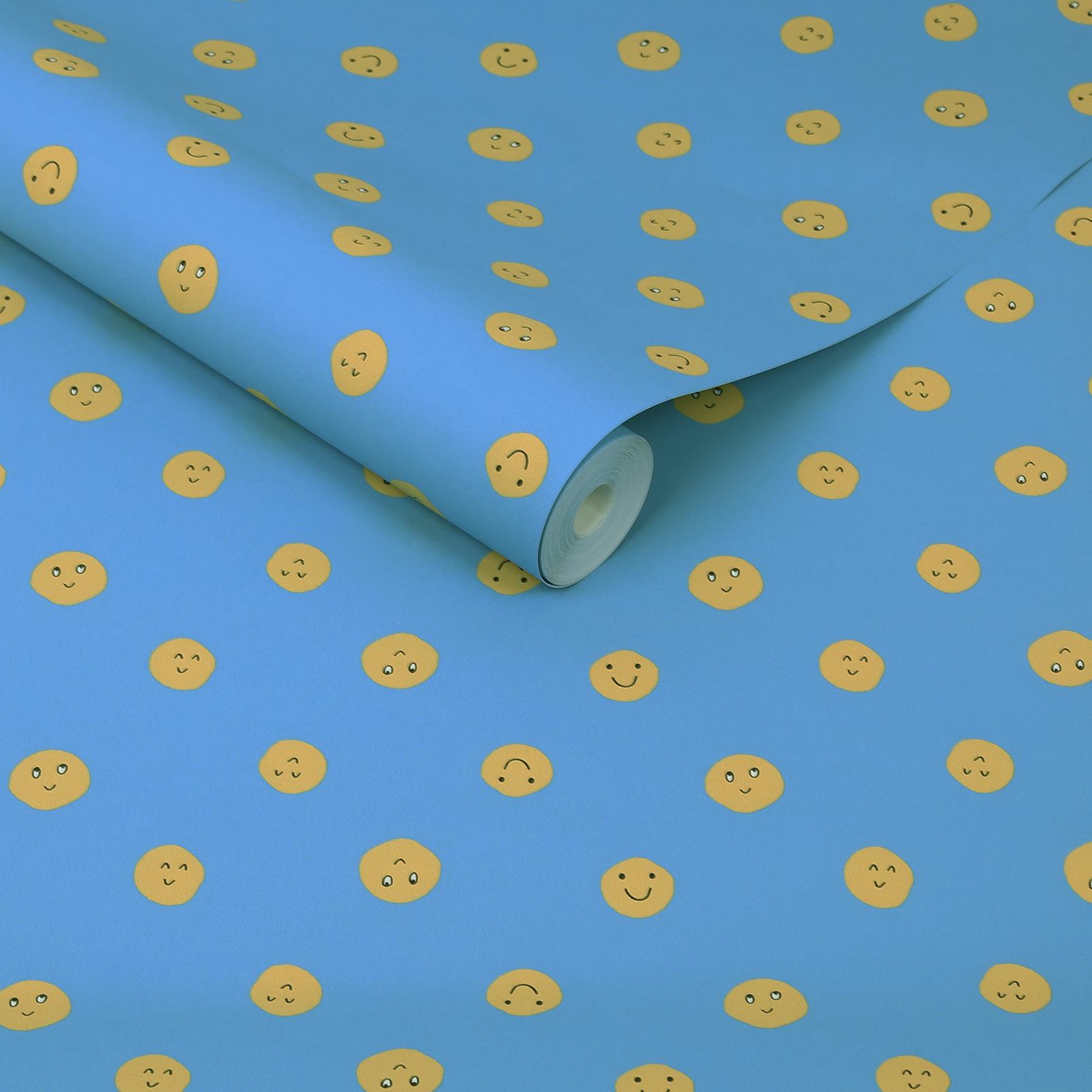 Happy News Smiles Blue Wallpaper - 122638_ROLLSHOT_01.jpg