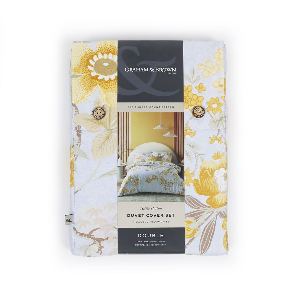 Kimono Dreams Yellow Duvet Cover Set