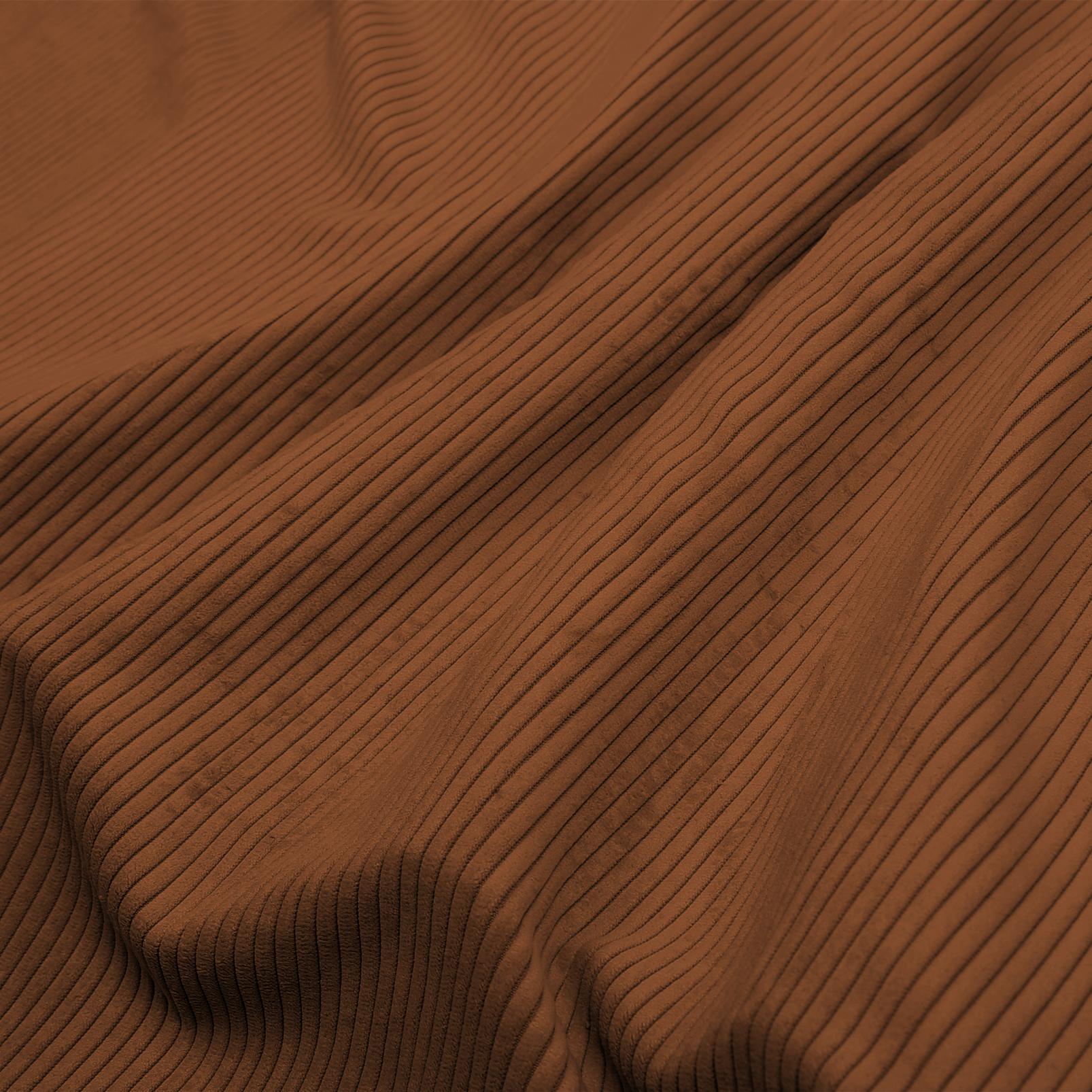 Corduroy Burnt Orange Curtains fabric close up image