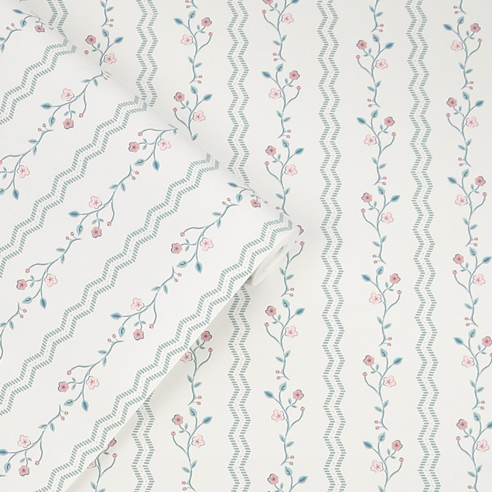 Laura Ashley Blencow Stripe Dark Duck Egg Blue Wallpaper - 122748_ROLLSHOT_BLENCOW STRIPE DARK DUCK EGG.jpg