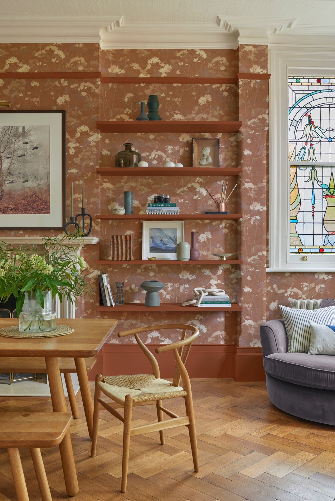 Flower Press Clay Wallpaper - 124107_ROOMSET_01.jpg