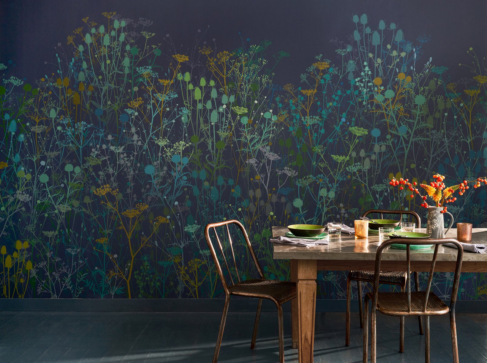 Tania's Garden Midnight Bespoke Mural by Clarissa Hulse - 123657_ROOMSET_TANIA'S GARDEN MIDNIGHT.jpg