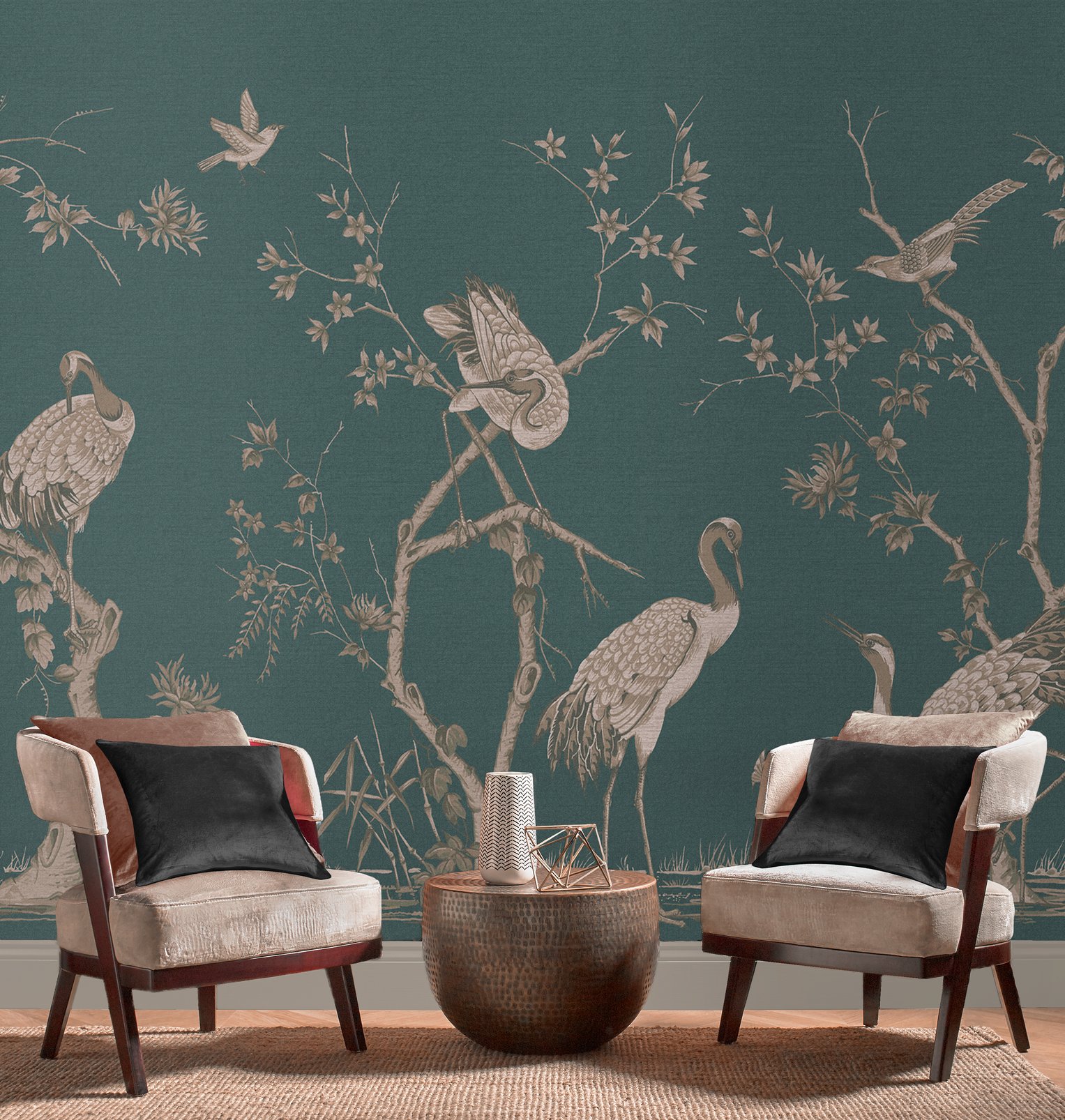 Grazing Cranes Twilight BeSpoke Mural - 124769_ROOMSET_01.jpg