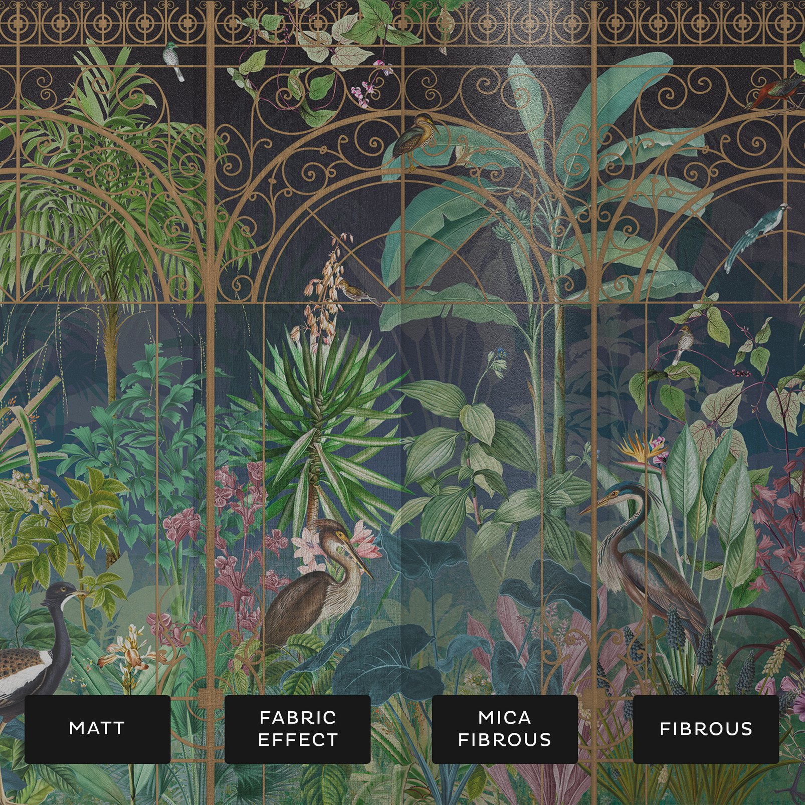 Into The Glasshouse Night Bespoke Mural substrate information