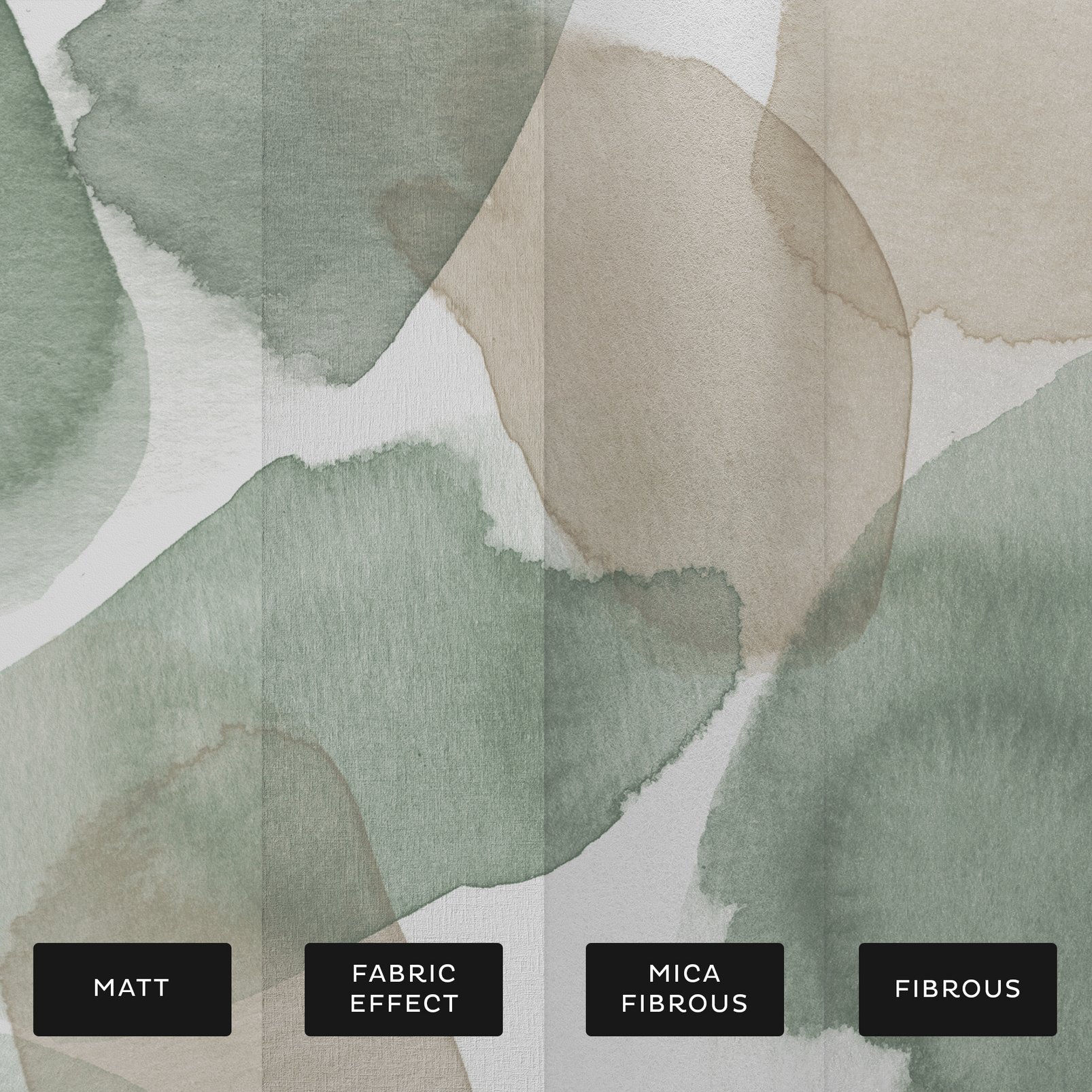 Watercolour Stills Green Bespoke Mural substrate information