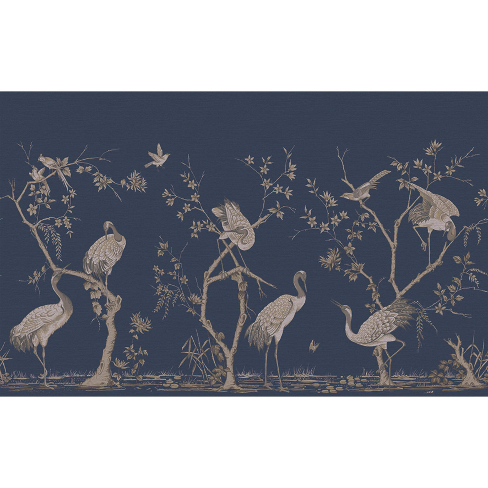 Grazing Cranes Midnight Bespoke Mural - 124762_TILE_01.jpg
