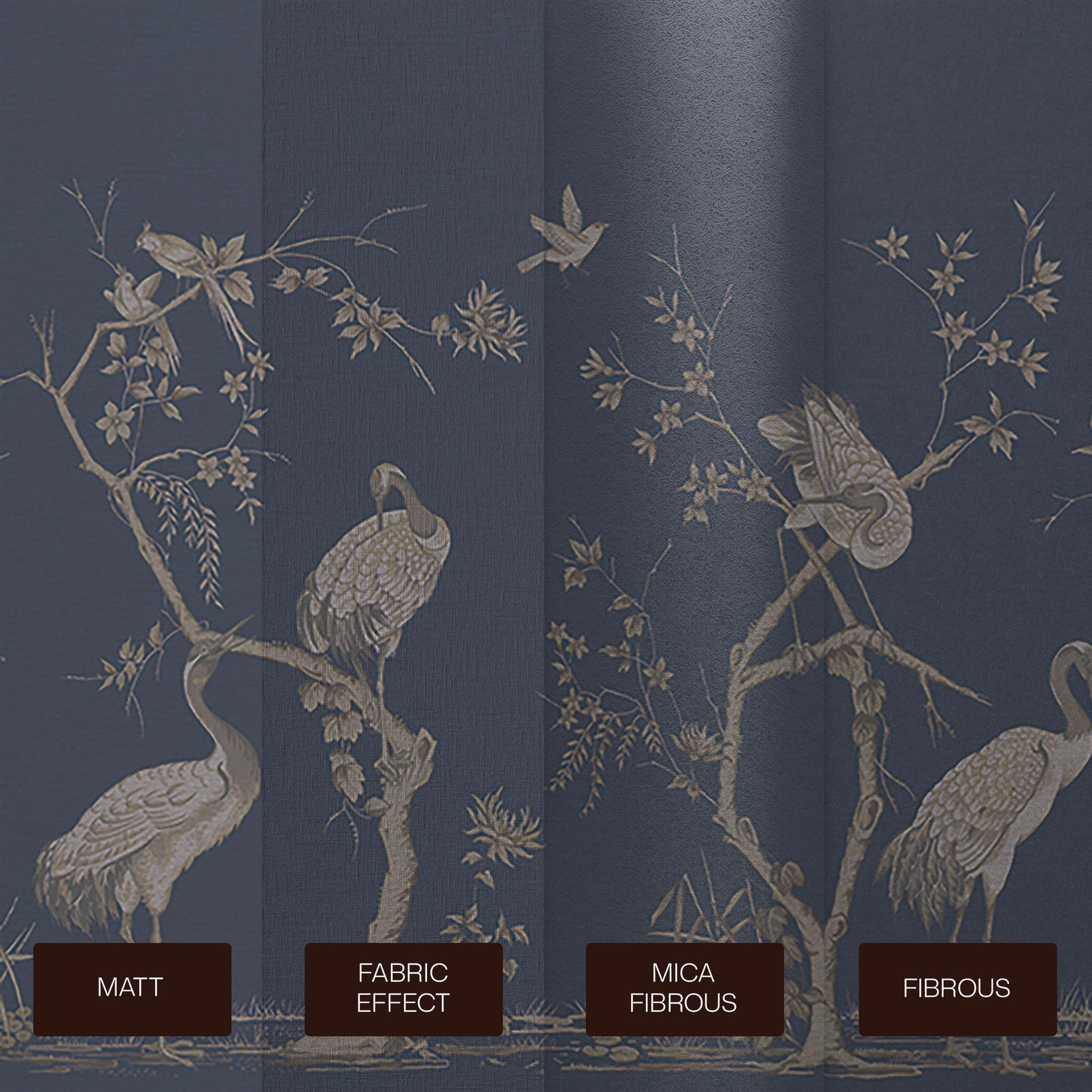Grazing Cranes Midnight Bespoke Mural - 124762_SUBSTRATE_01.jpg