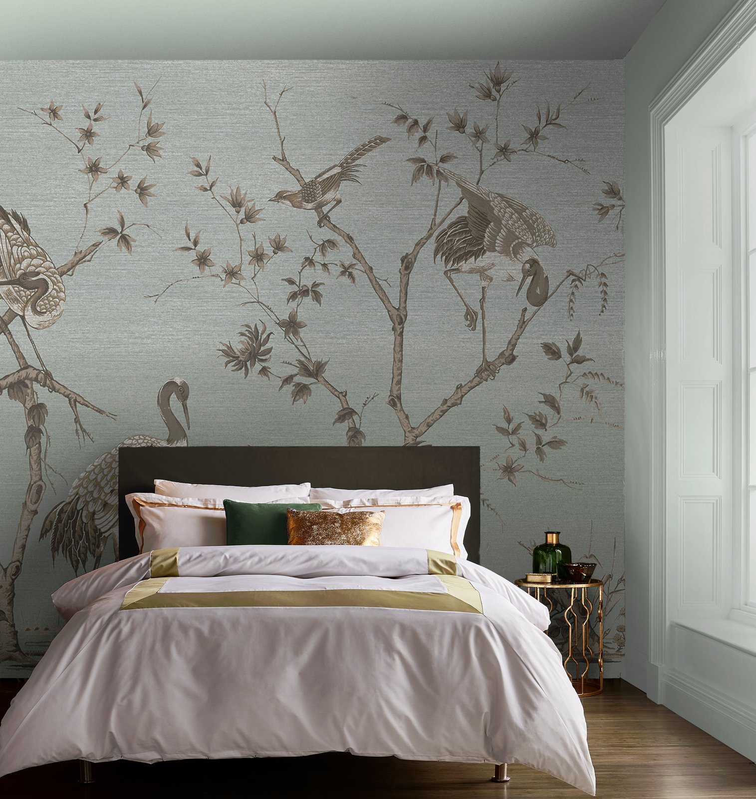 Grazing Cranes Morning Bespoke Mural - 124777_ROOMSET_01.jpg